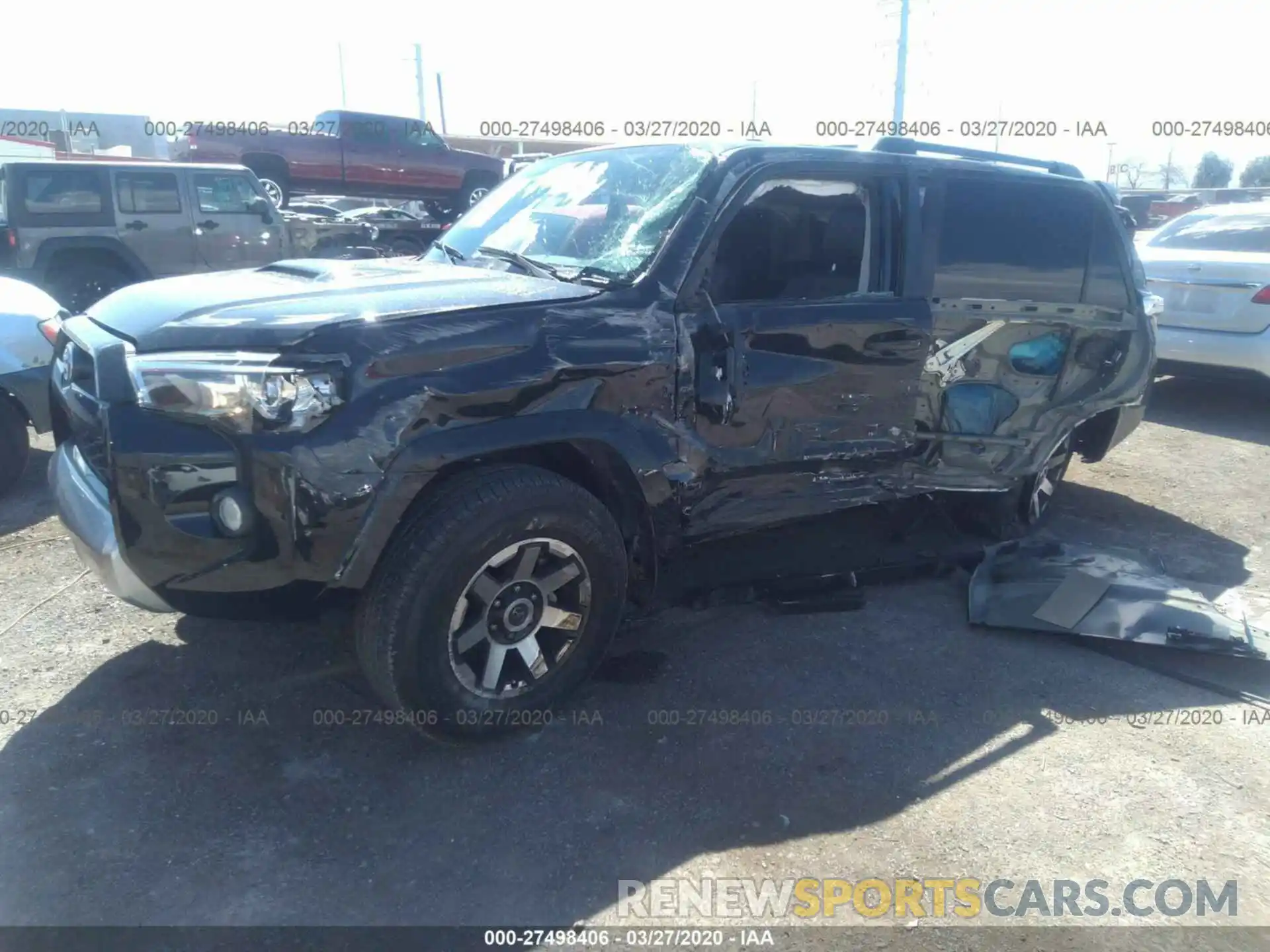 2 Photograph of a damaged car JTEBU5JRXK5696522 TOYOTA 4RUNNER 2019