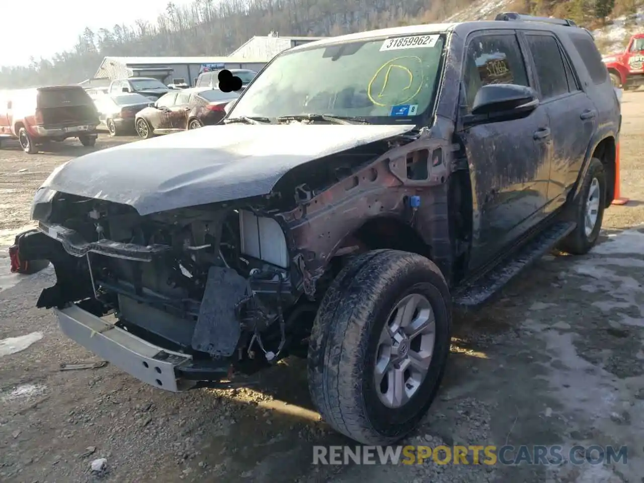 2 Photograph of a damaged car JTEBU5JRXK5722410 TOYOTA 4RUNNER 2019