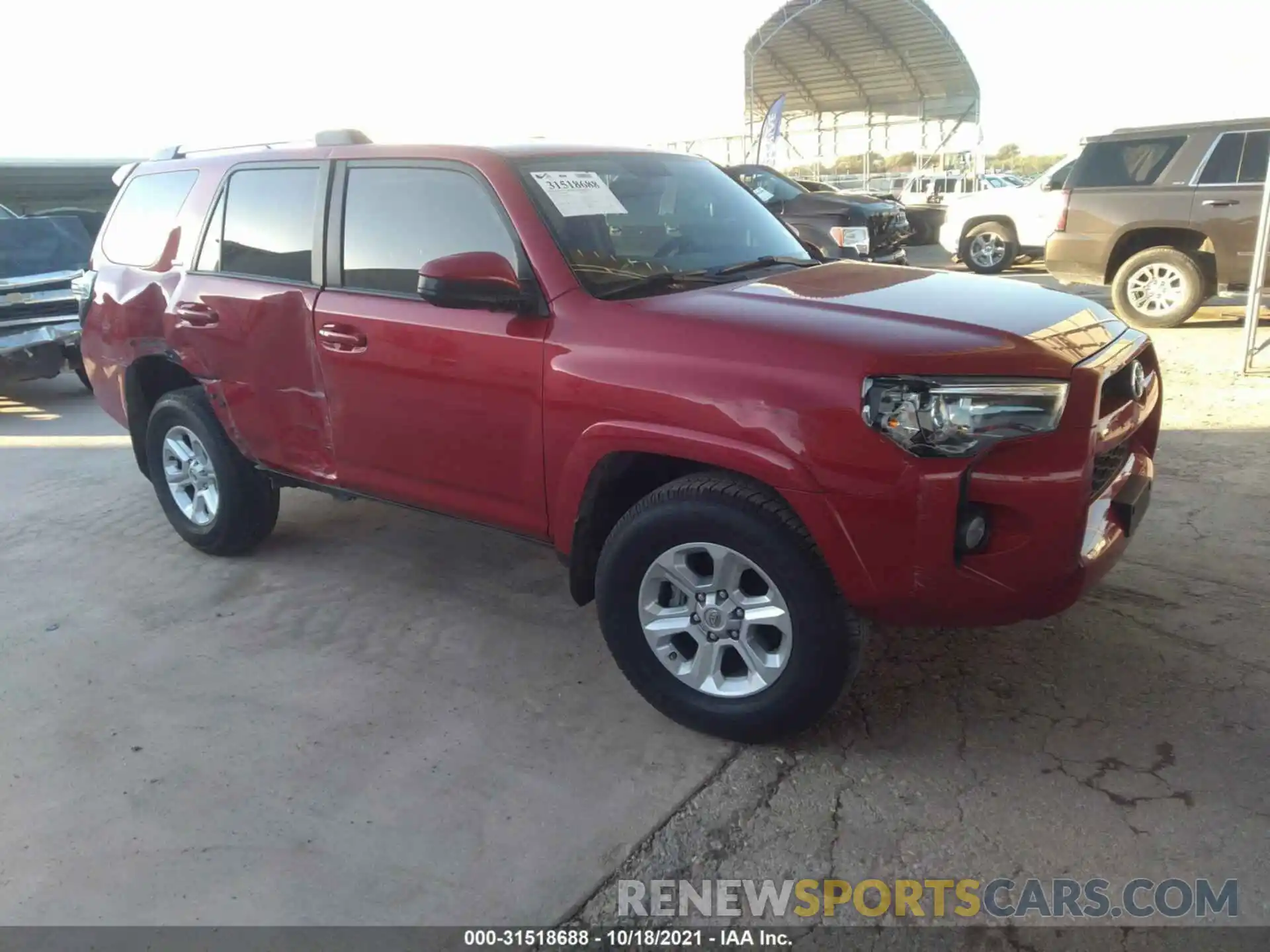 1 Photograph of a damaged car JTEZU5JR2K5213605 TOYOTA 4RUNNER 2019