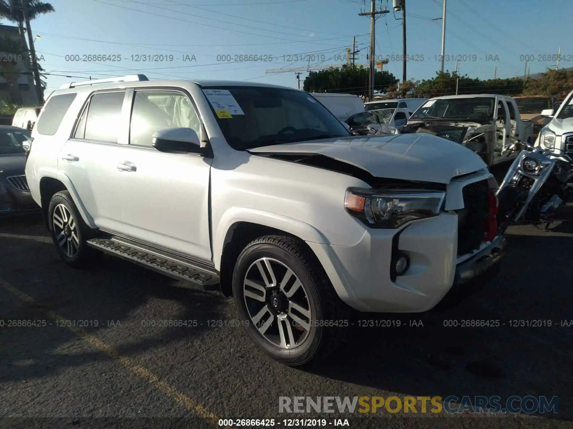 1 Photograph of a damaged car JTEZU5JR3K5203486 TOYOTA 4RUNNER 2019