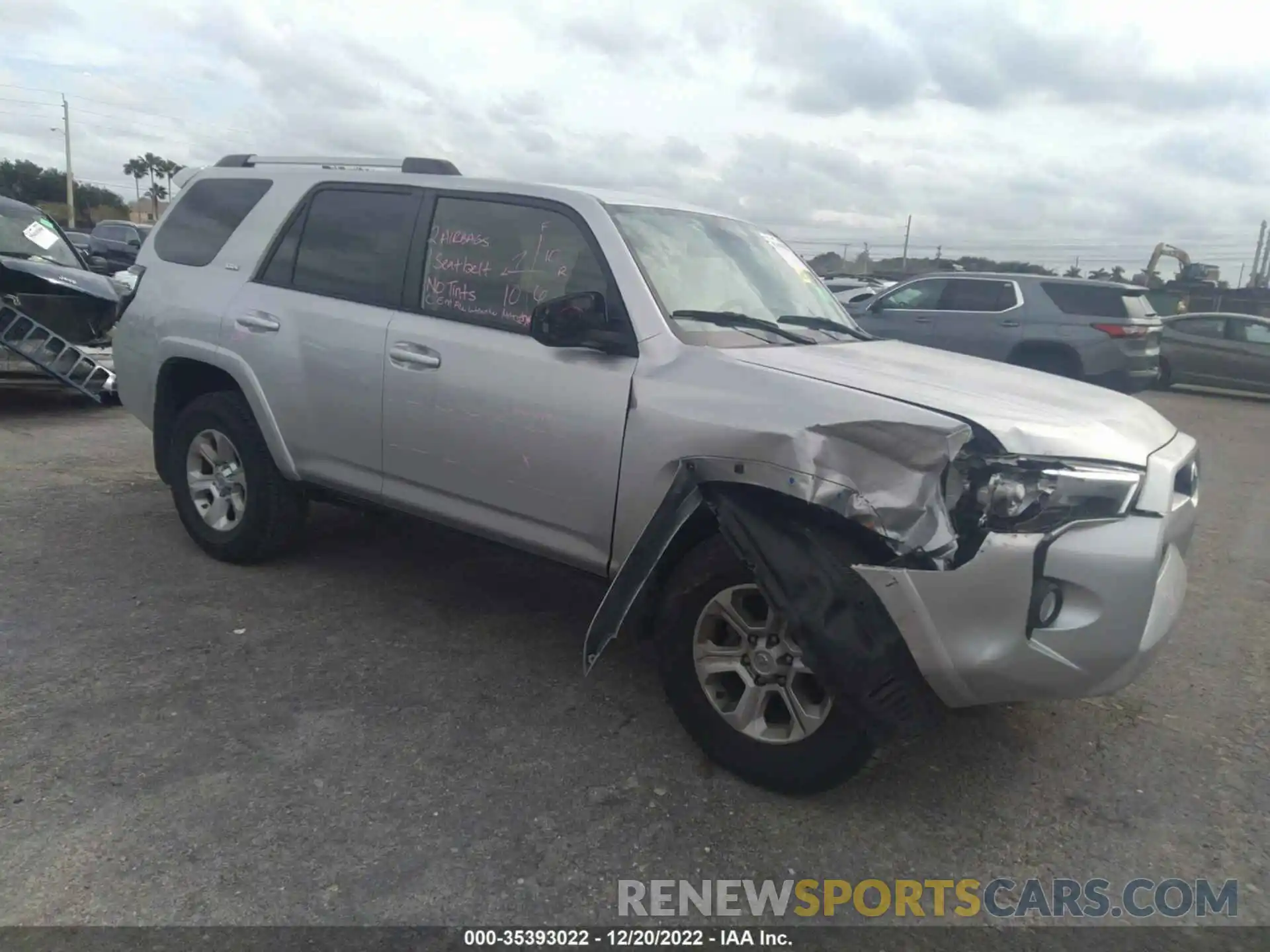 1 Photograph of a damaged car JTEZU5JR5K5202341 TOYOTA 4RUNNER 2019