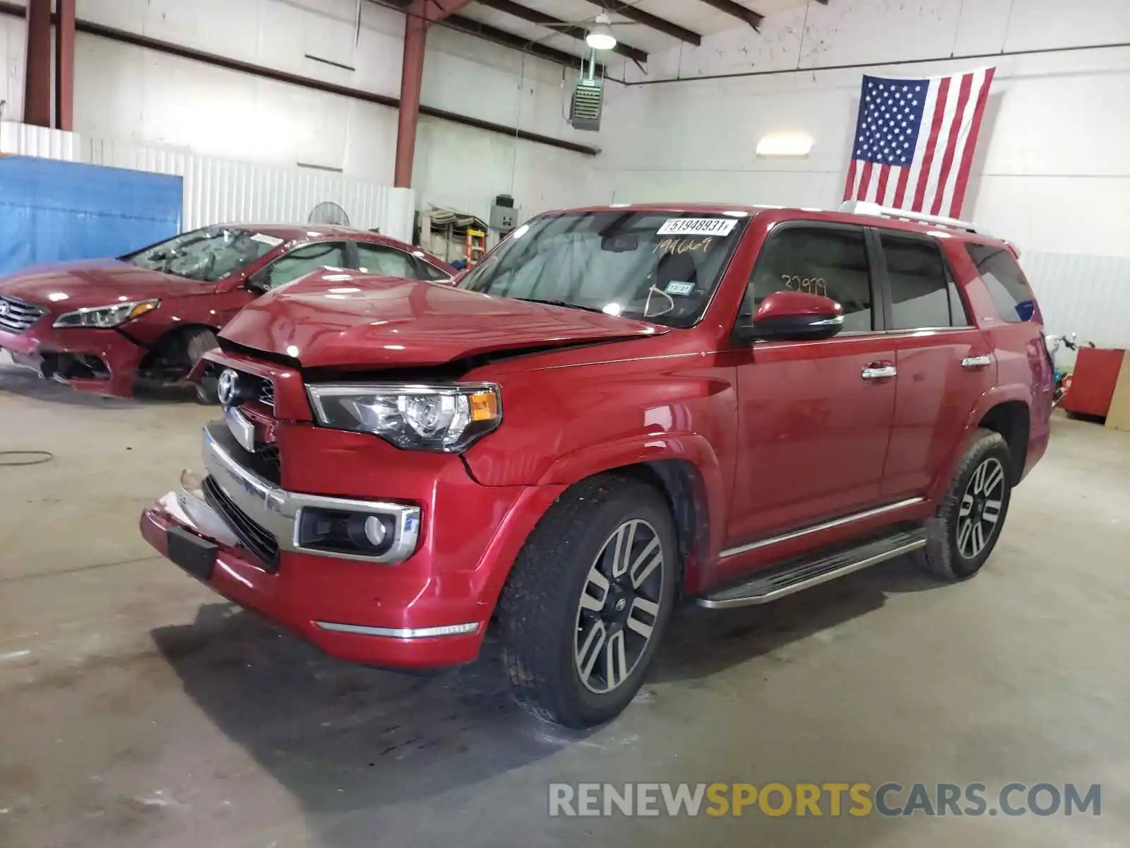 2 Photograph of a damaged car JTEZU5JR8K5194669 TOYOTA 4RUNNER 2019