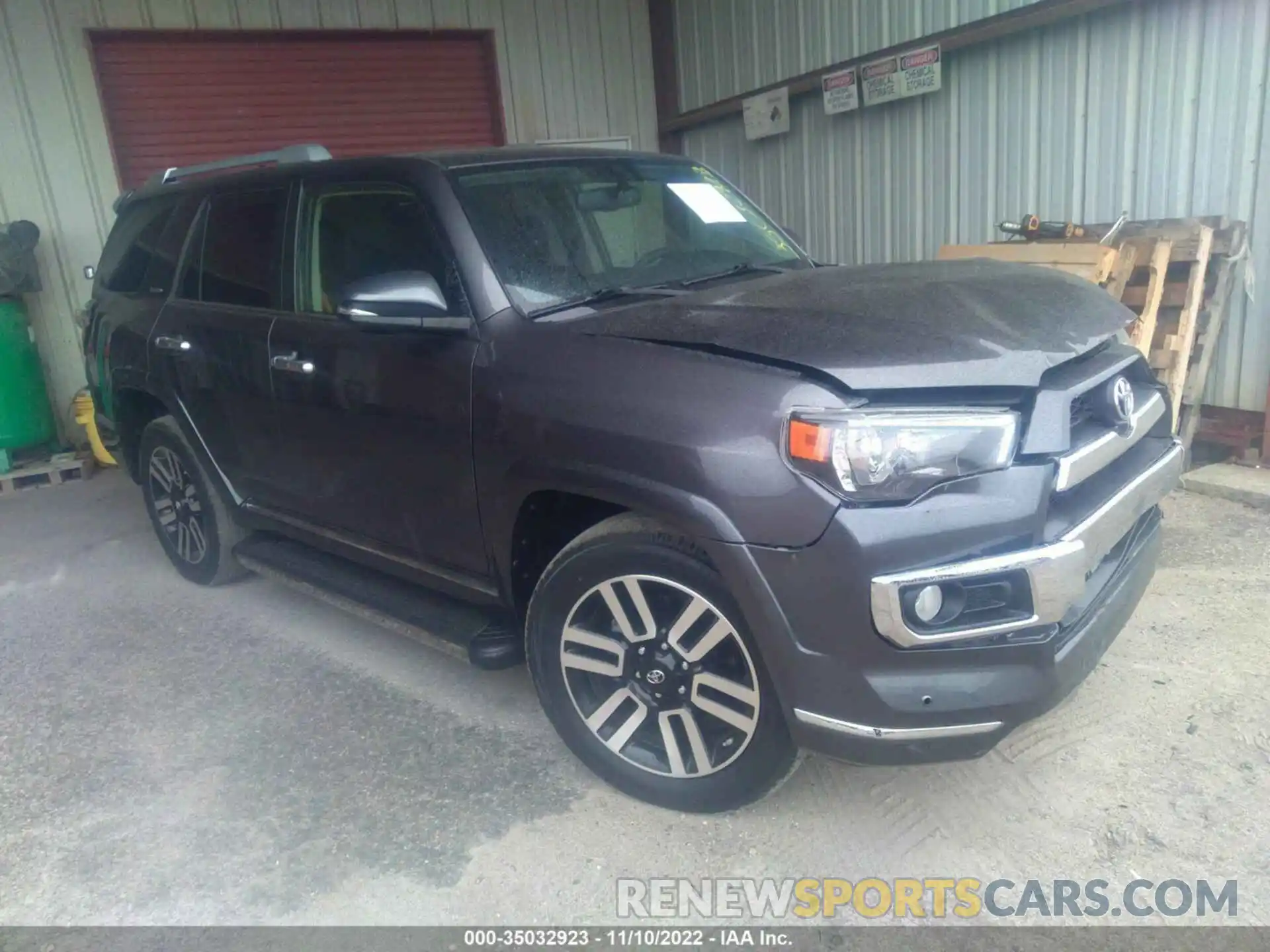 1 Photograph of a damaged car JTEZU5JRXK5192583 TOYOTA 4RUNNER 2019