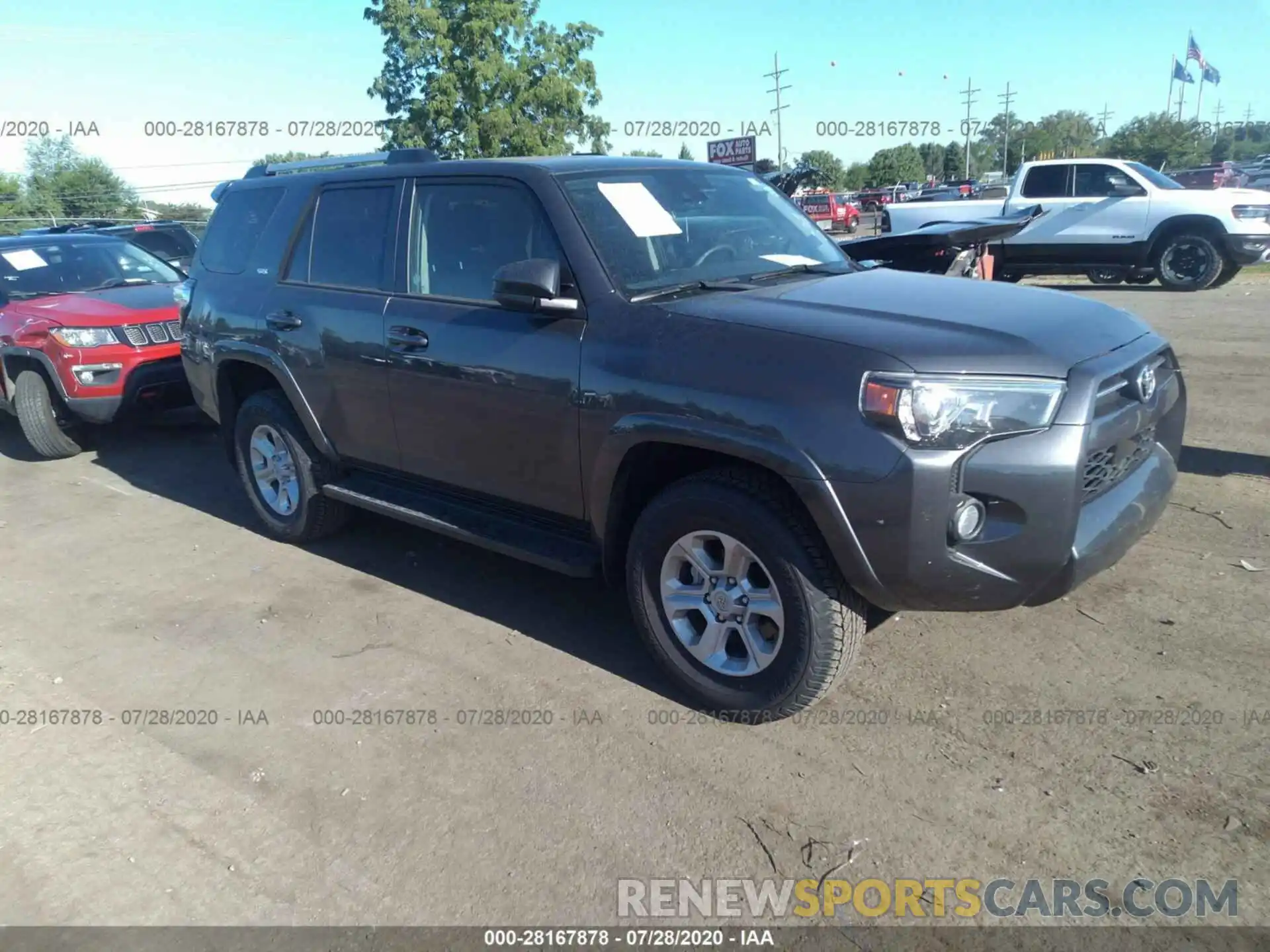 1 Photograph of a damaged car JTEBU5JR0L5790796 TOYOTA 4RUNNER 2020