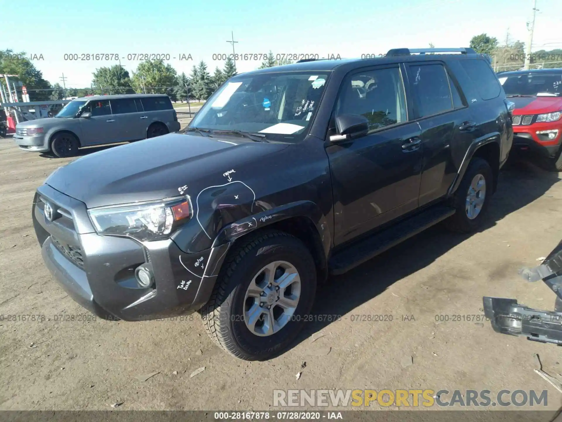 2 Photograph of a damaged car JTEBU5JR0L5790796 TOYOTA 4RUNNER 2020