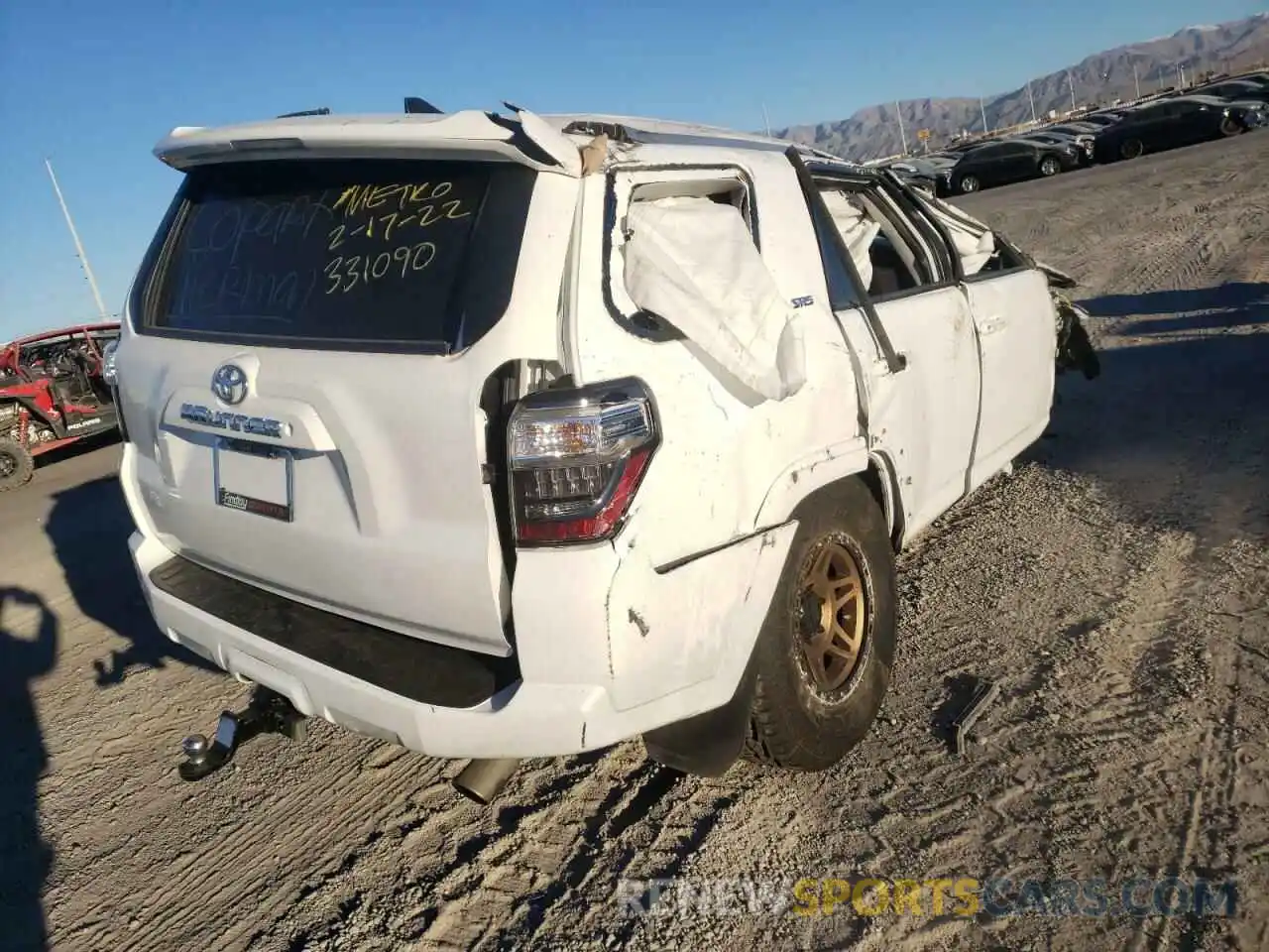 4 Photograph of a damaged car JTEBU5JR2L5742362 TOYOTA 4RUNNER 2020