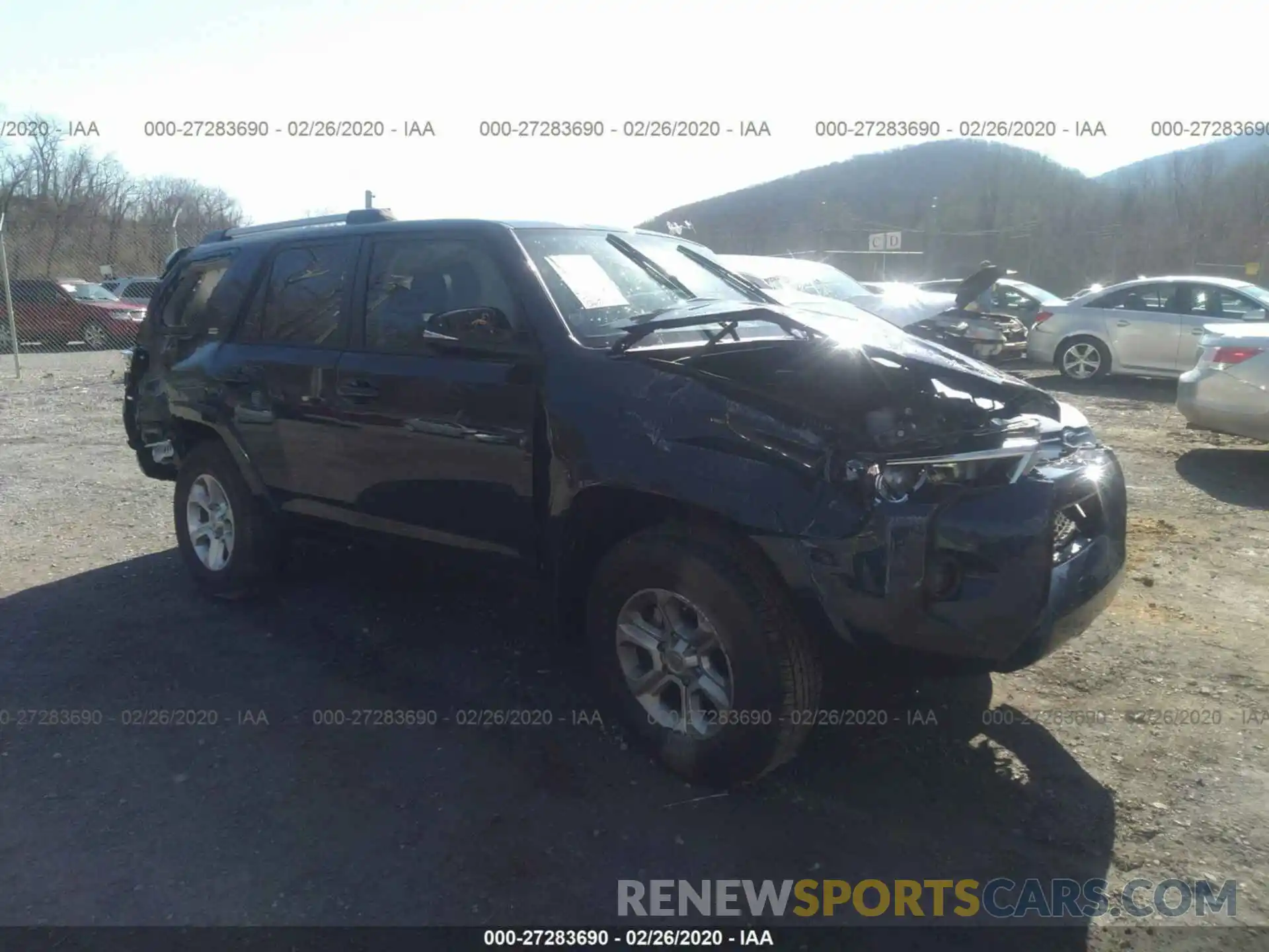 1 Photograph of a damaged car JTEBU5JR2L5756973 TOYOTA 4RUNNER 2020