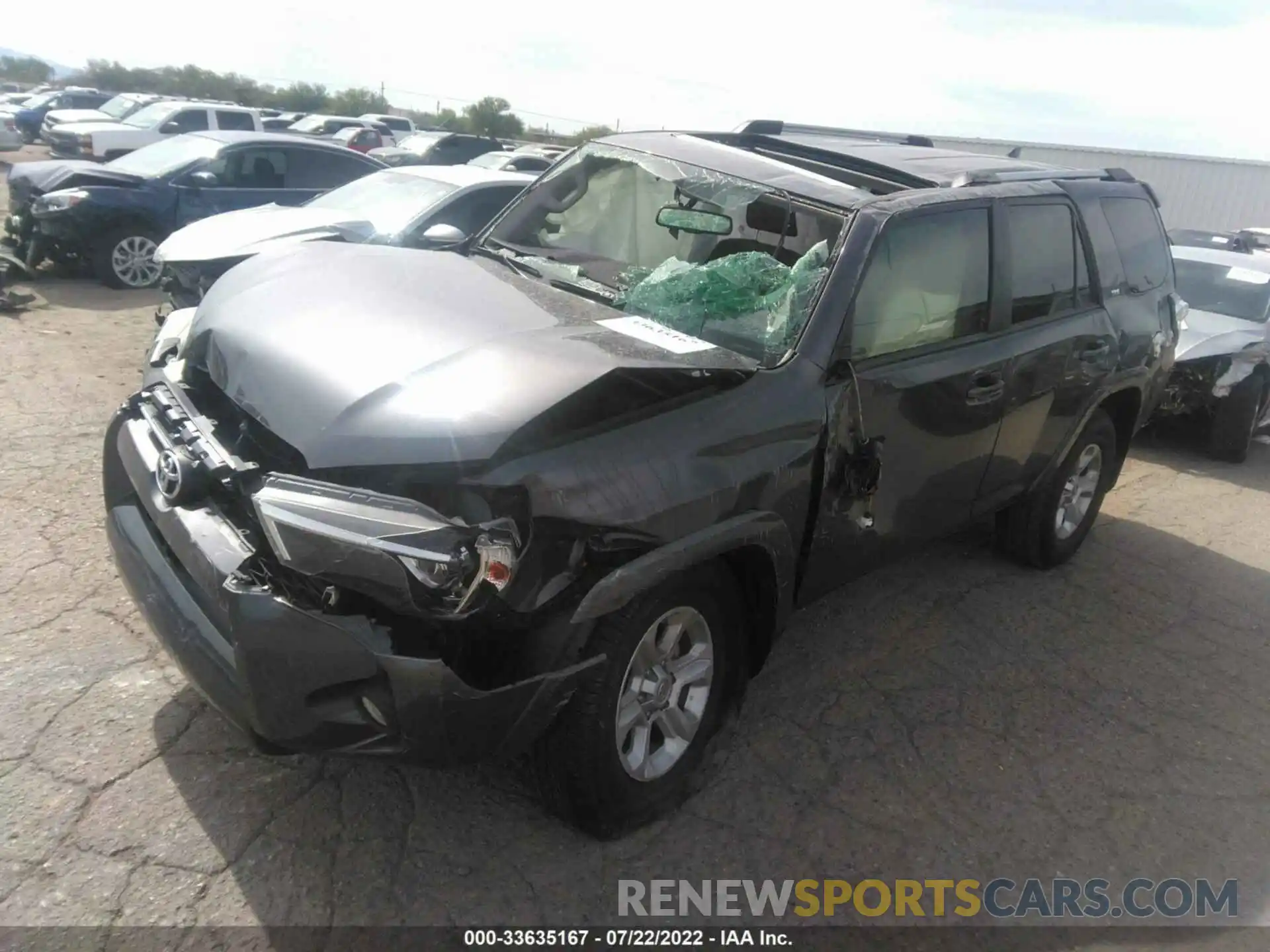 2 Photograph of a damaged car JTEBU5JR2L5836631 TOYOTA 4RUNNER 2020