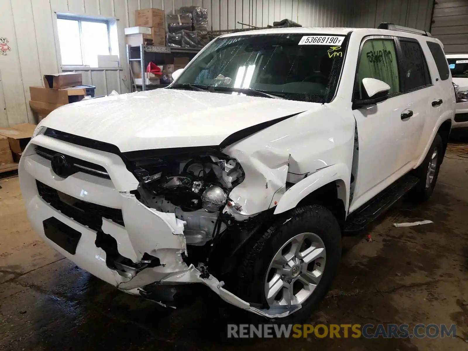 2 Photograph of a damaged car JTEBU5JR4L5743495 TOYOTA 4RUNNER 2020