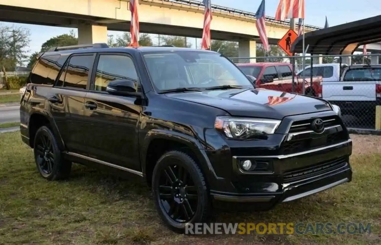 1 Photograph of a damaged car JTEBU5JR4L5753346 TOYOTA 4RUNNER 2020