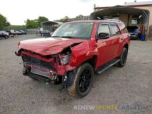 2 Photograph of a damaged car JTEBU5JR4L5834055 TOYOTA 4RUNNER 2020