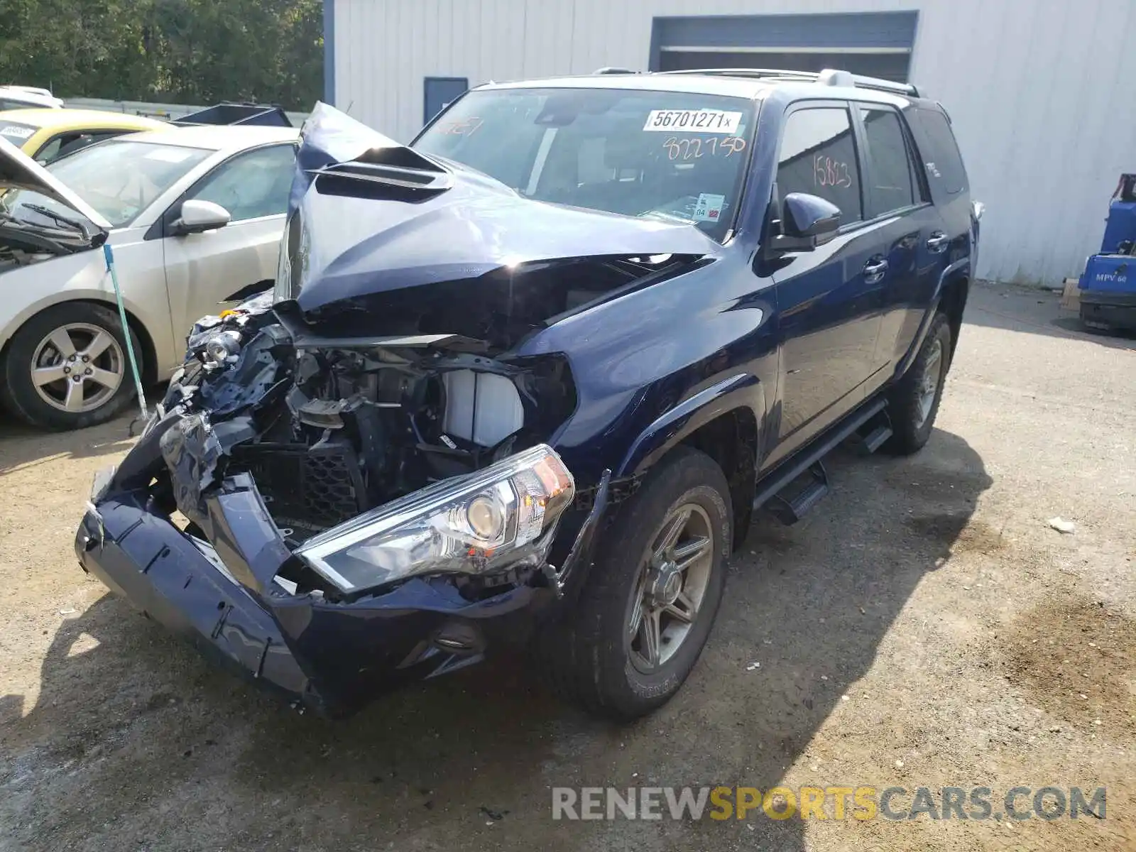 2 Photograph of a damaged car JTEBU5JR6L5822750 TOYOTA 4RUNNER 2020