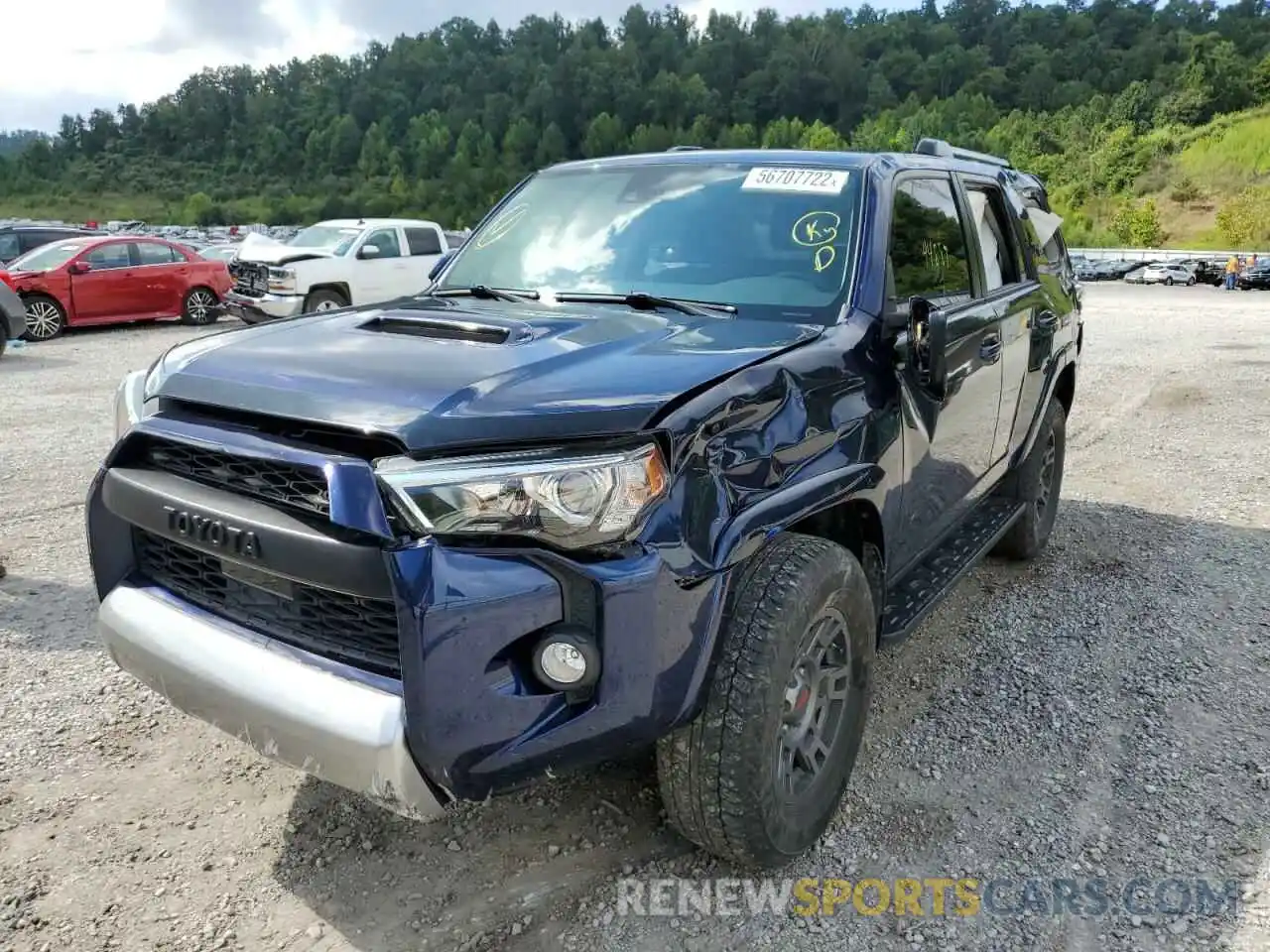 2 Photograph of a damaged car JTEBU5JR9L5796659 TOYOTA 4RUNNER 2020