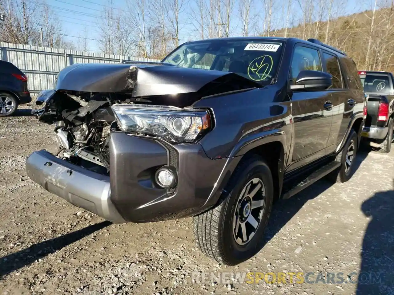 2 Photograph of a damaged car JTEBU5JR9L5802332 TOYOTA 4RUNNER 2020