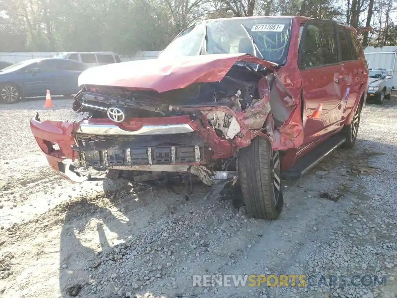 2 Photograph of a damaged car JTEBU5JR9L5818823 TOYOTA 4RUNNER 2020