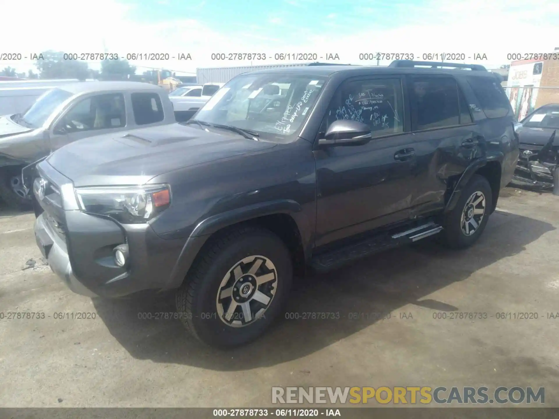 2 Photograph of a damaged car JTEBU5JRXL5778719 TOYOTA 4RUNNER 2020