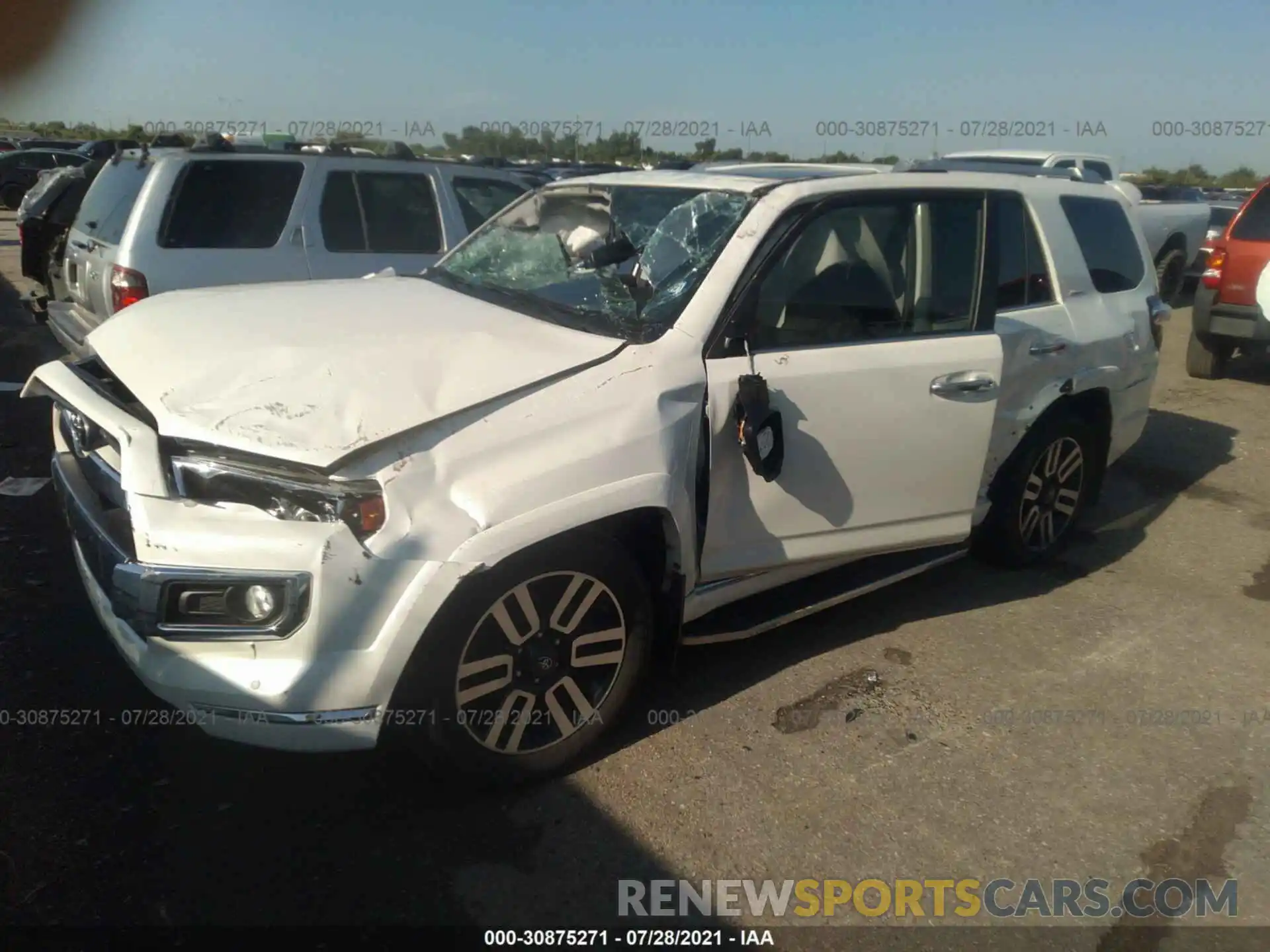 2 Photograph of a damaged car JTEZU5JR4L5215776 TOYOTA 4RUNNER 2020