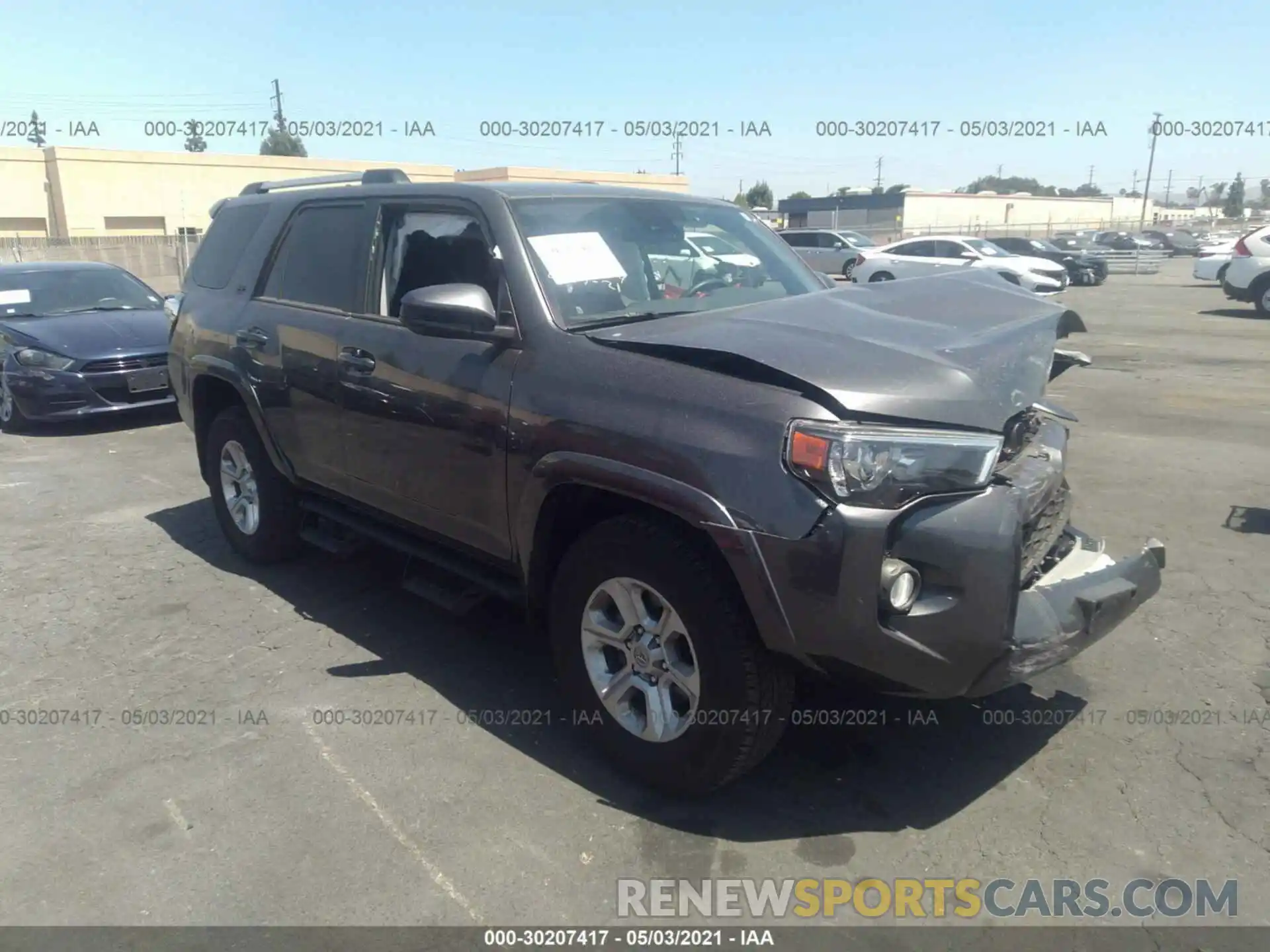 1 Photograph of a damaged car JTEZU5JR4L5225434 TOYOTA 4RUNNER 2020