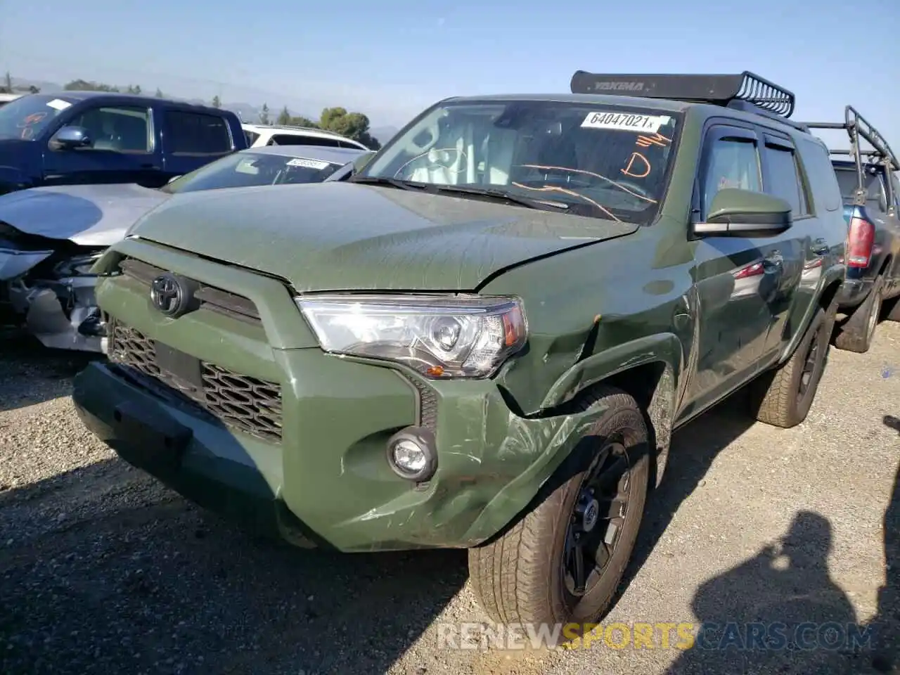 2 Photograph of a damaged car JTEBU5JR3M5939087 TOYOTA 4RUNNER 2021