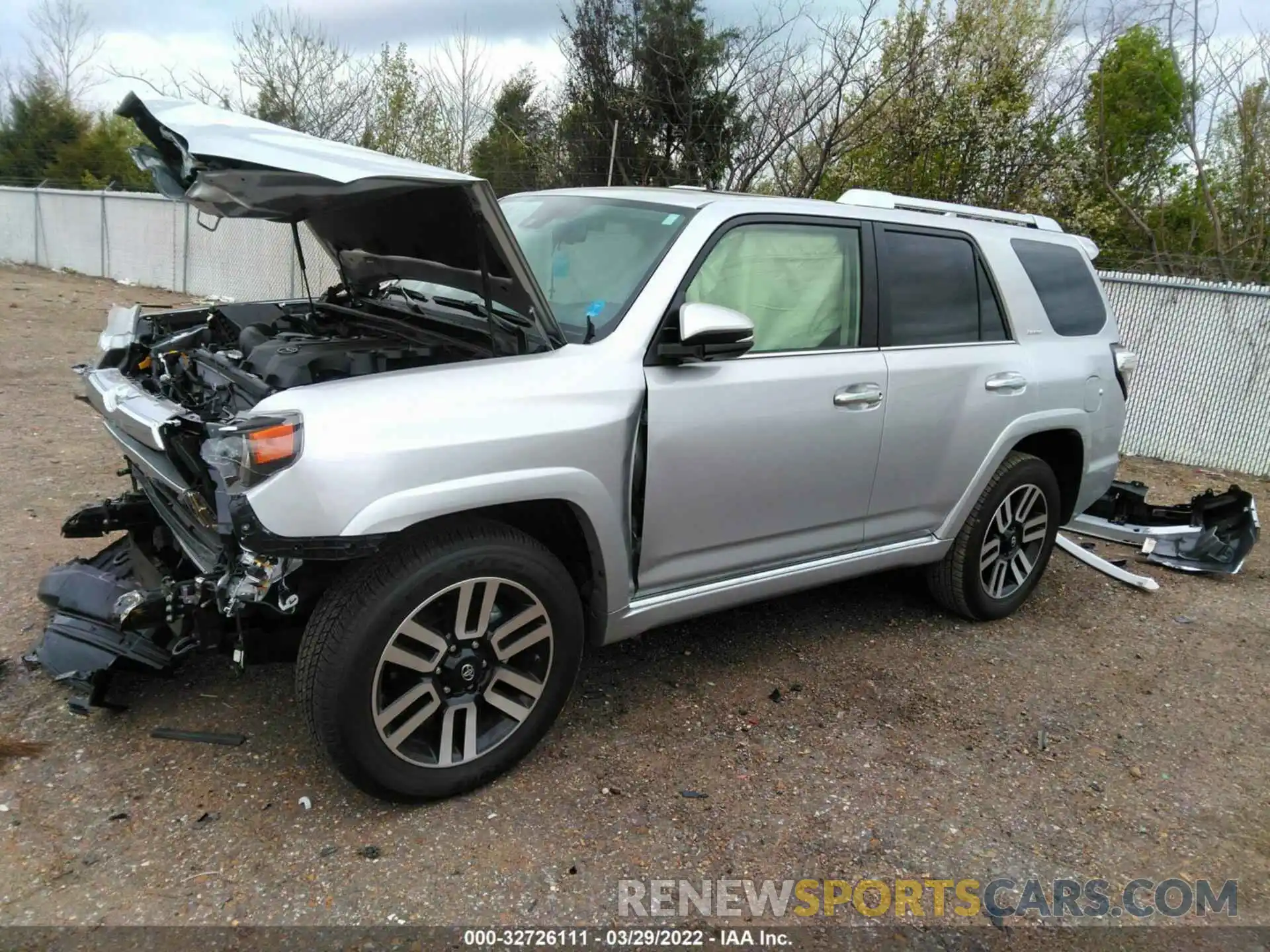 2 Photograph of a damaged car JTEDU5JR3M5244262 TOYOTA 4RUNNER 2021