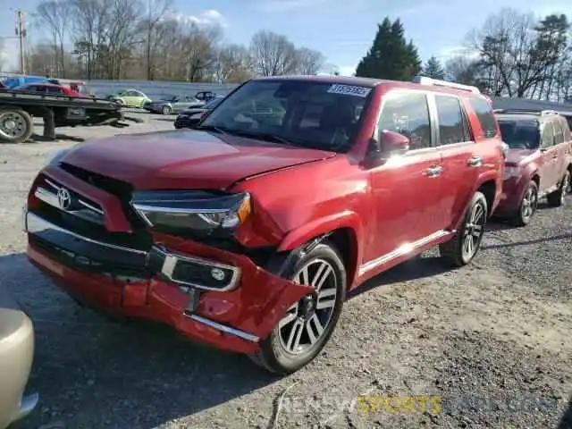 2 Photograph of a damaged car JTEDU5JR6M5245759 TOYOTA 4RUNNER 2021