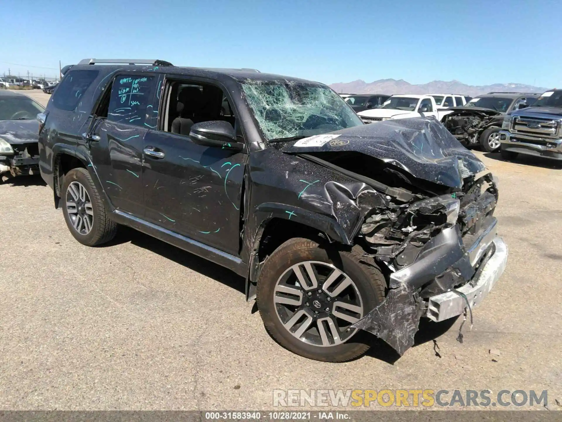 1 Photograph of a damaged car JTEDU5JR9M5248736 TOYOTA 4RUNNER 2021