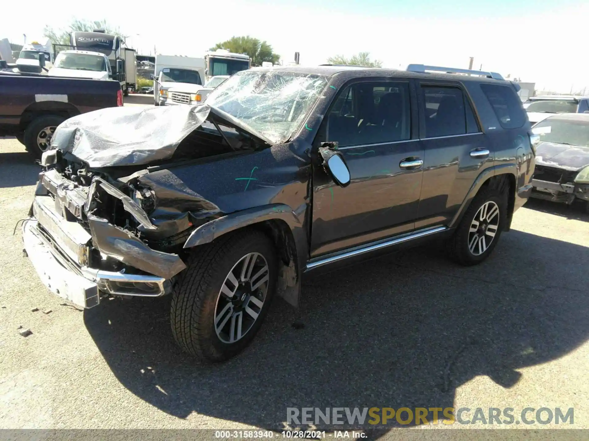 2 Photograph of a damaged car JTEDU5JR9M5248736 TOYOTA 4RUNNER 2021