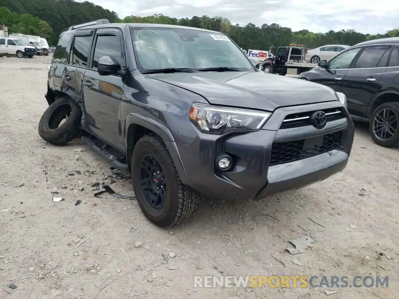 1 Photograph of a damaged car JTEEU5JR1M5230557 TOYOTA 4RUNNER 2021