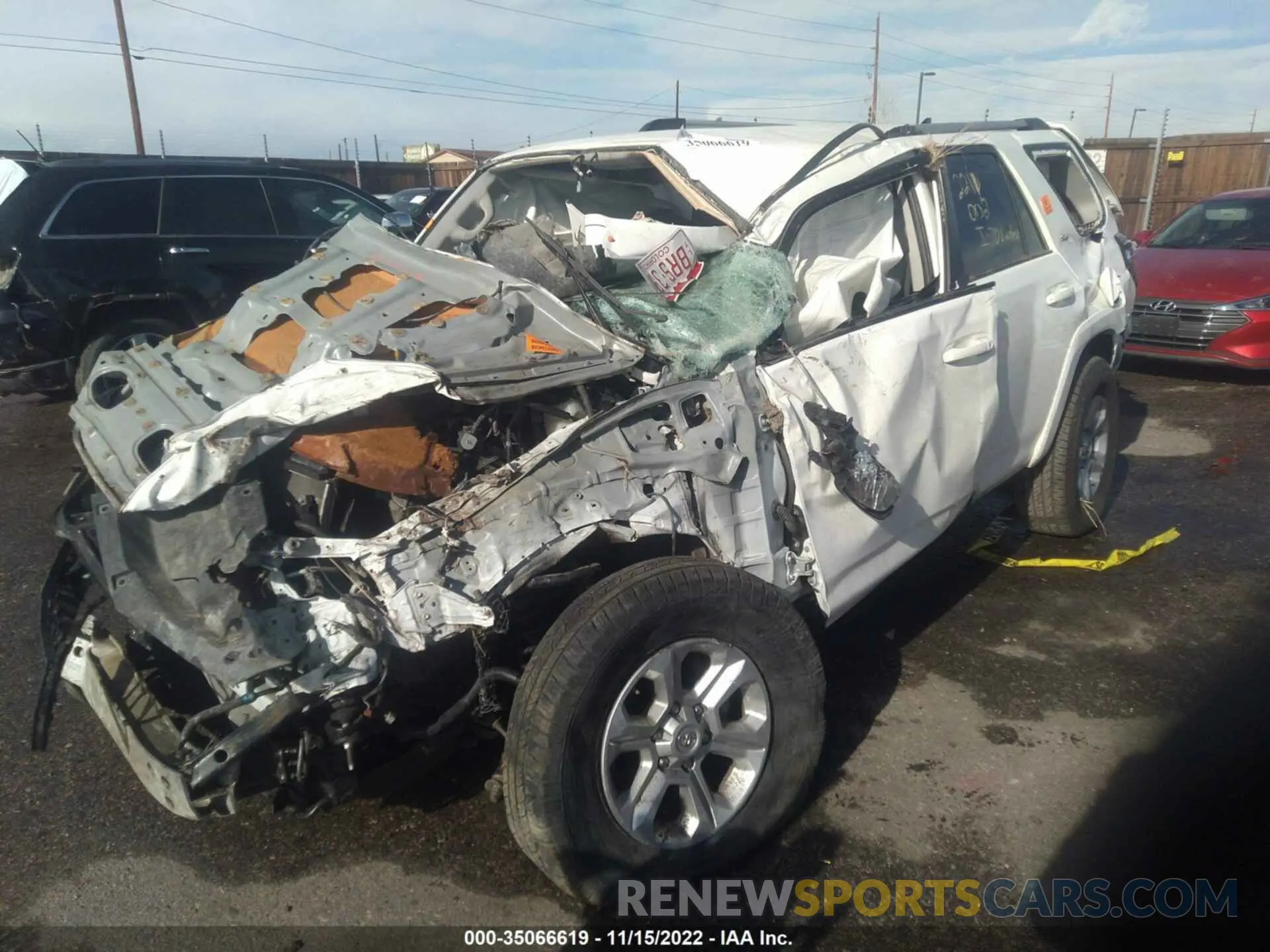 2 Photograph of a damaged car JTEEU5JR5M5239049 TOYOTA 4RUNNER 2021