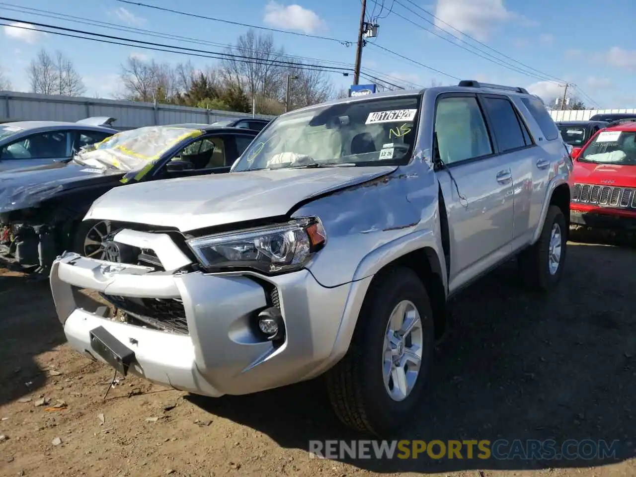 2 Photograph of a damaged car JTEEU5JR7M5246634 TOYOTA 4RUNNER 2021