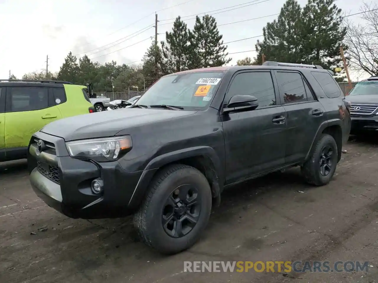 1 Photograph of a damaged car JTEEU5JR9M5229656 TOYOTA 4RUNNER 2021