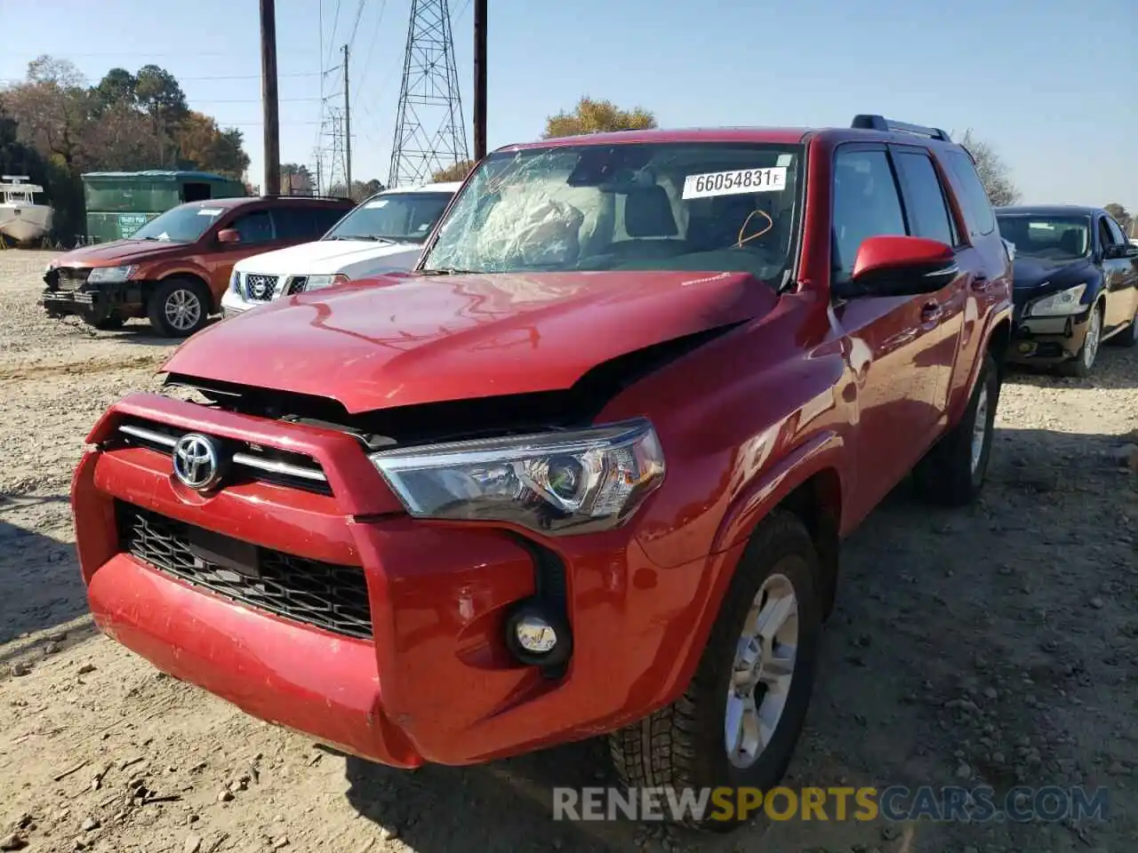 2 Photograph of a damaged car JTEFU5JR0M5237925 TOYOTA 4RUNNER 2021