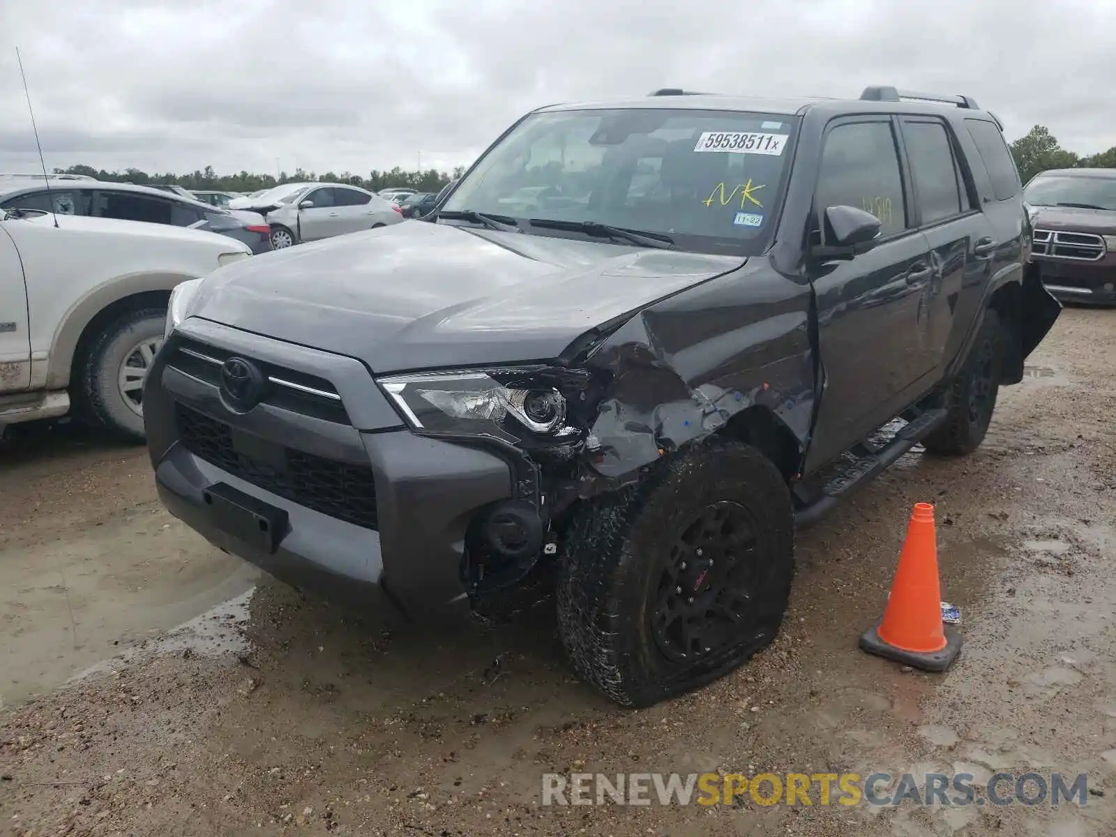 2 Photograph of a damaged car JTEFU5JR6M5229912 TOYOTA 4RUNNER 2021