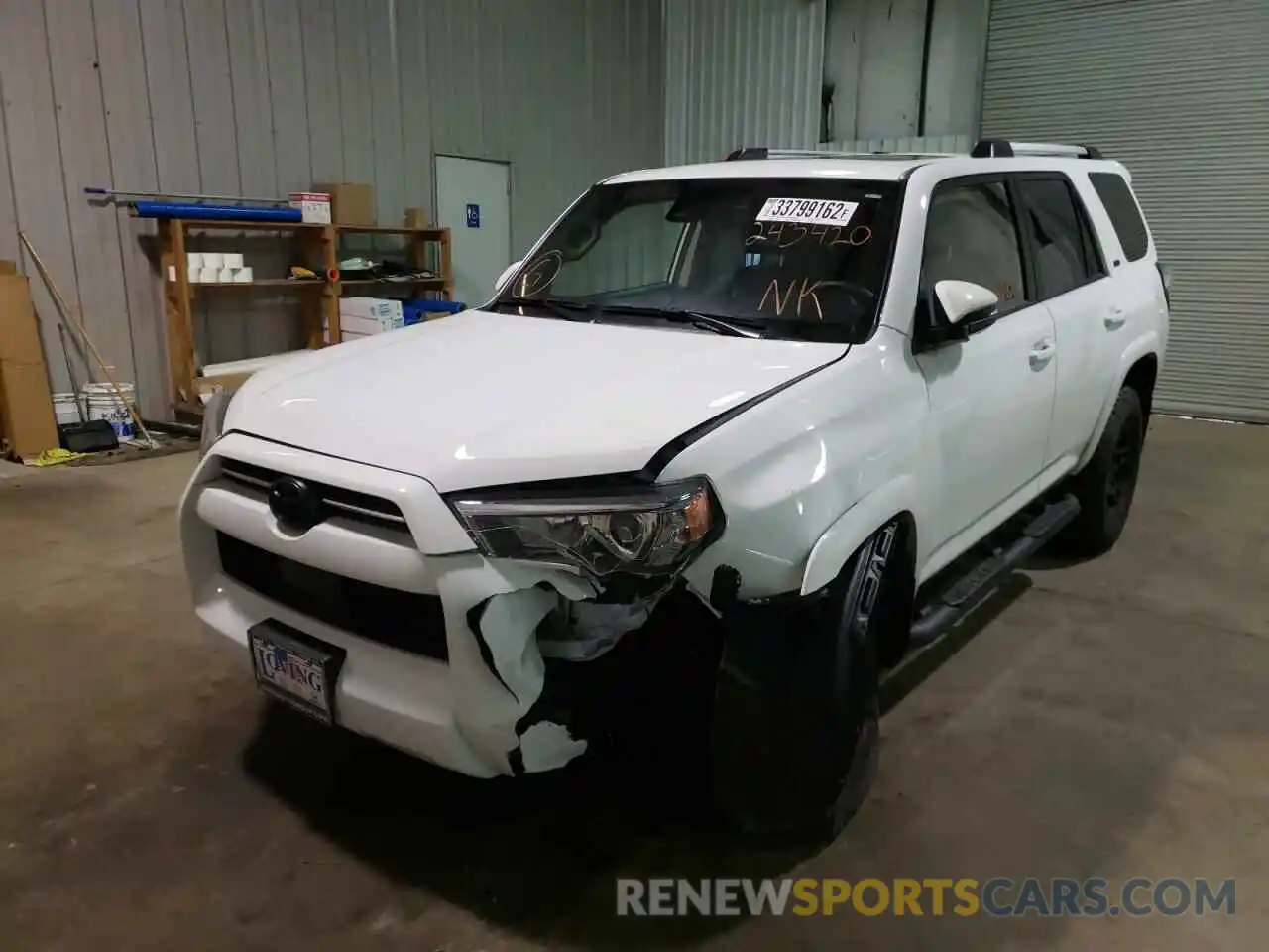 2 Photograph of a damaged car JTEFU5JR6M5242420 TOYOTA 4RUNNER 2021