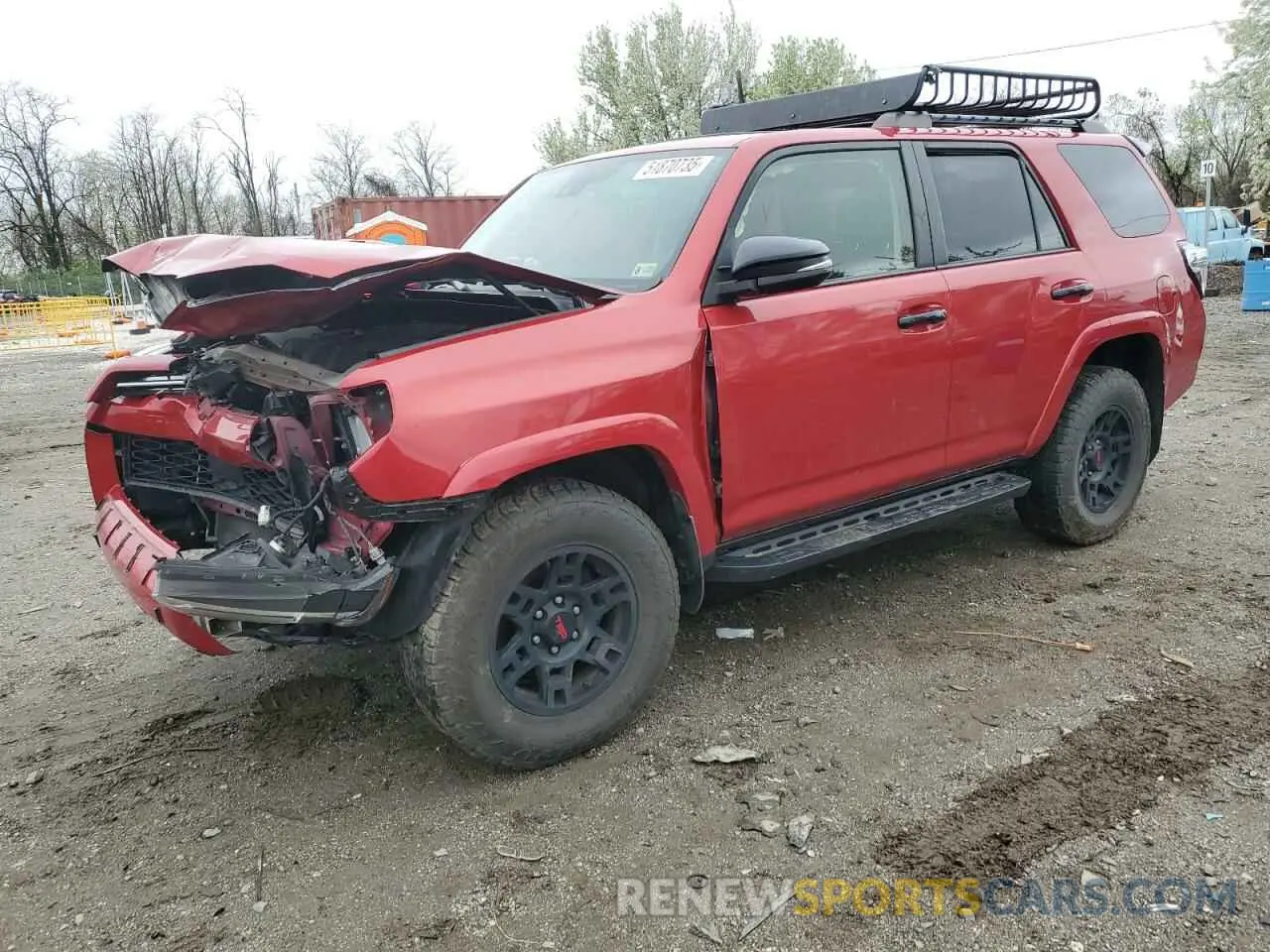 1 Photograph of a damaged car JTEHU5JR5M5854150 TOYOTA 4RUNNER 2021