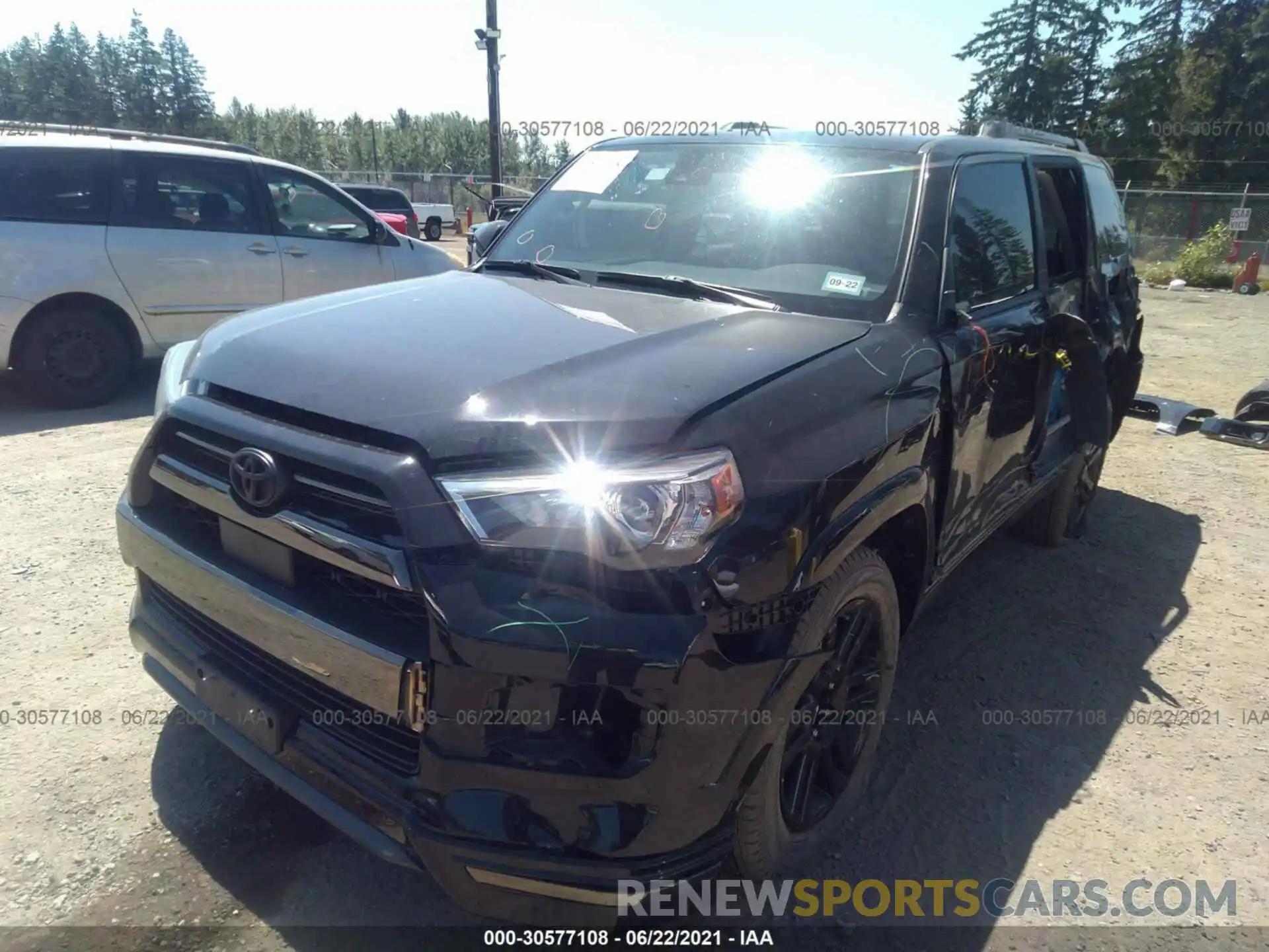 2 Photograph of a damaged car JTEJU5JR1M5845527 TOYOTA 4RUNNER 2021