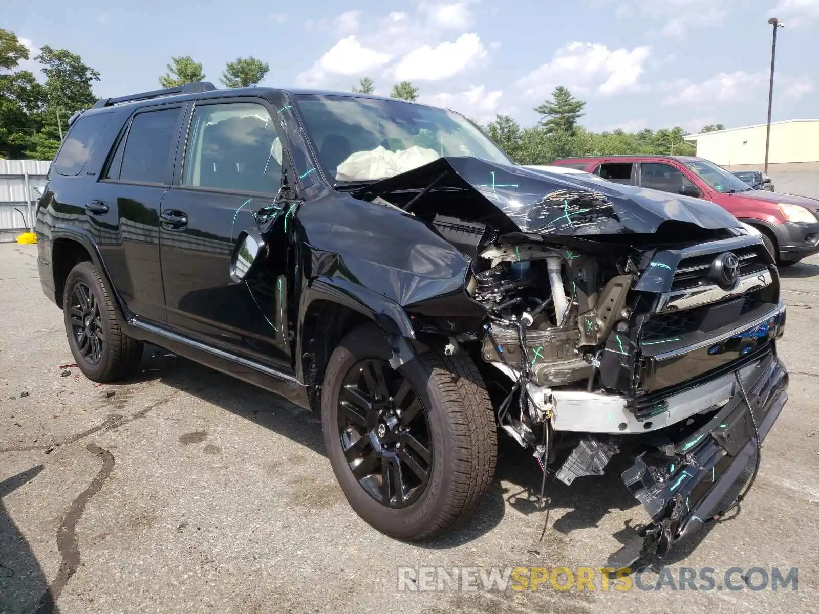 1 Photograph of a damaged car JTEJU5JR2M5896065 TOYOTA 4RUNNER 2021