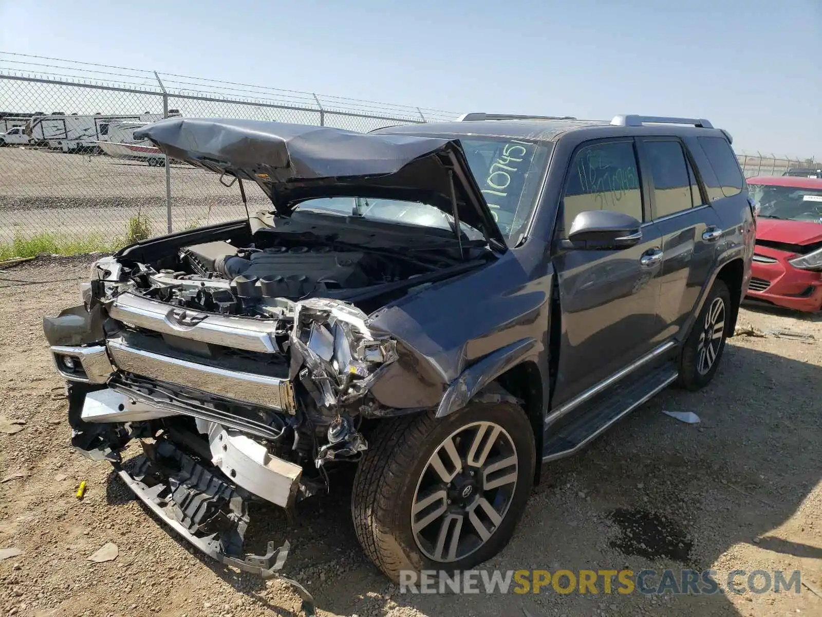 2 Photograph of a damaged car JTEKU5JR0M5872691 TOYOTA 4RUNNER 2021