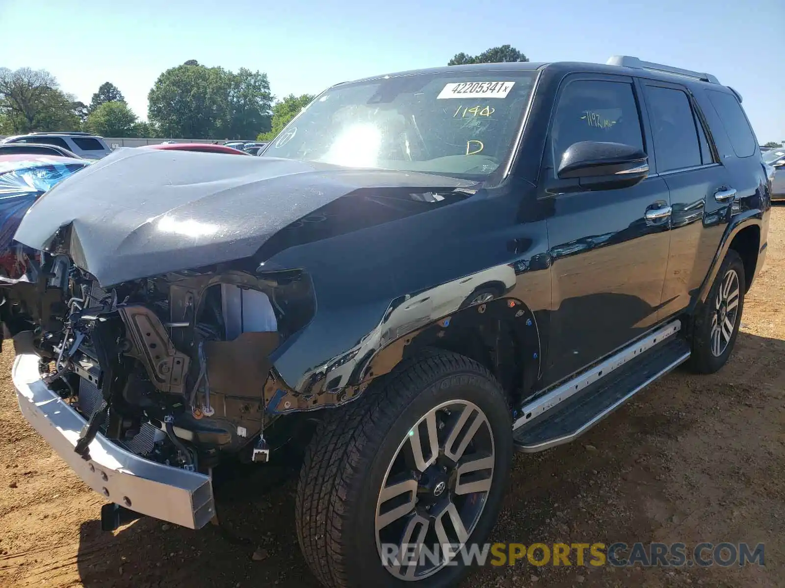 2 Photograph of a damaged car JTEKU5JR0M5901140 TOYOTA 4RUNNER 2021