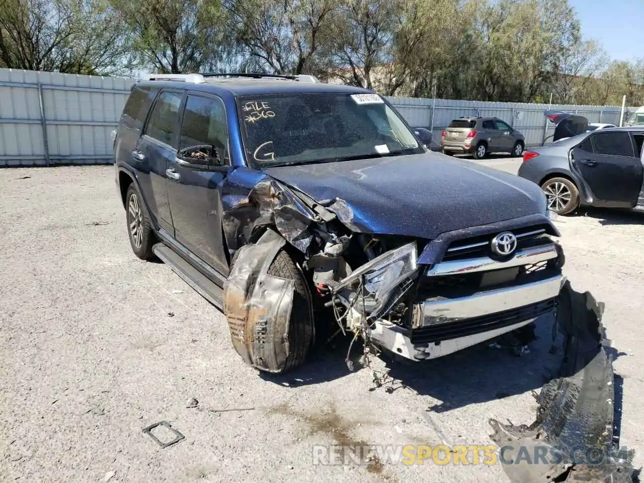 1 Photograph of a damaged car JTEKU5JR5M5958496 TOYOTA 4RUNNER 2021