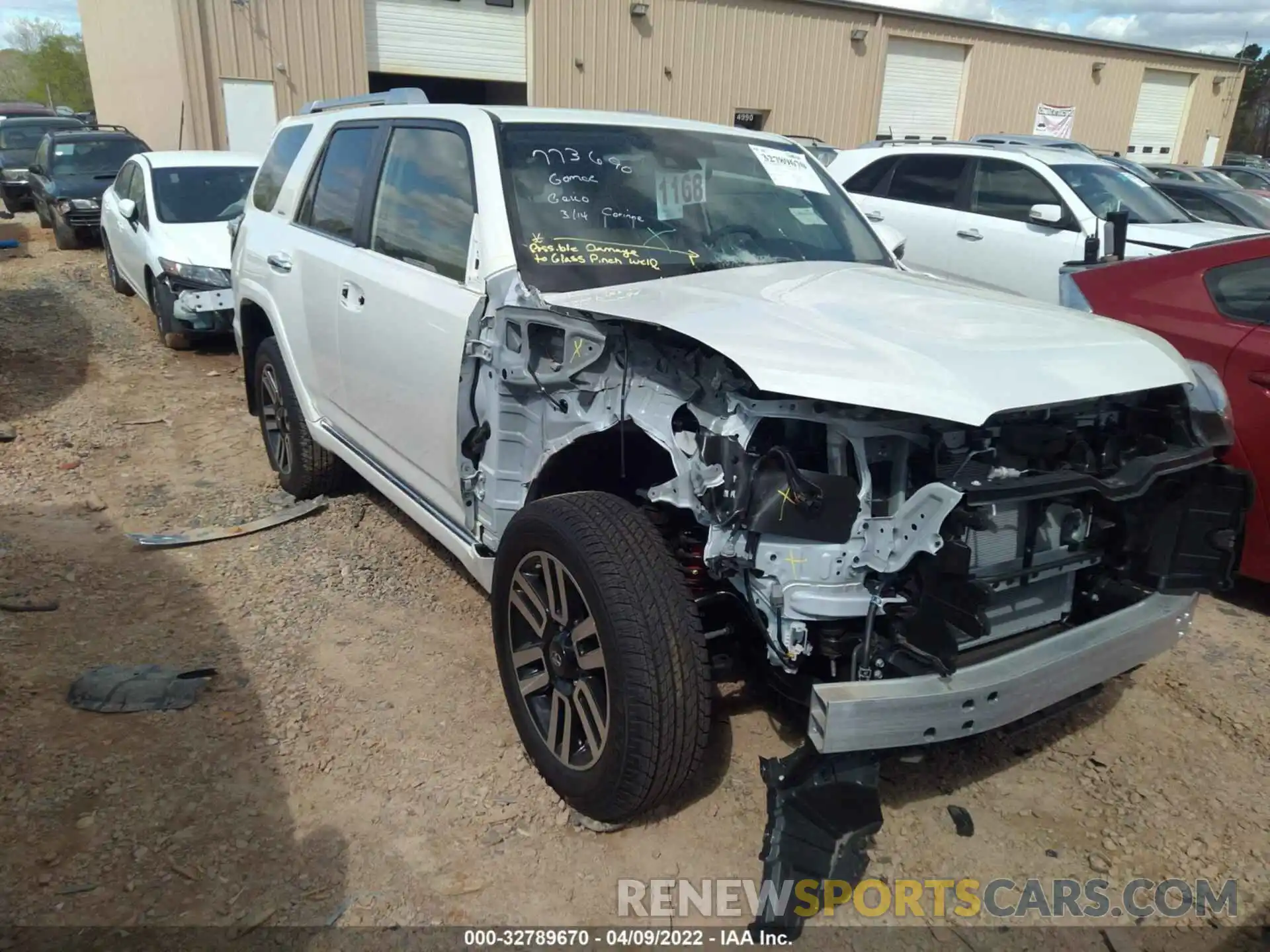 1 Photograph of a damaged car JTEKU5JR8M5852981 TOYOTA 4RUNNER 2021