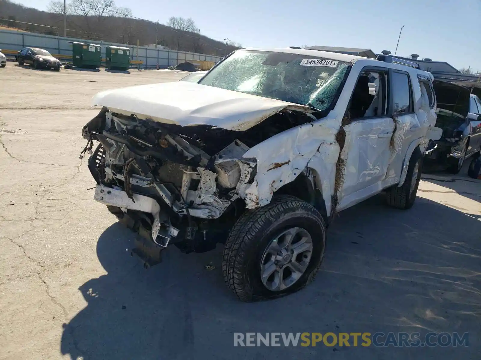 2 Photograph of a damaged car JTEMU5JR2M5857604 TOYOTA 4RUNNER 2021