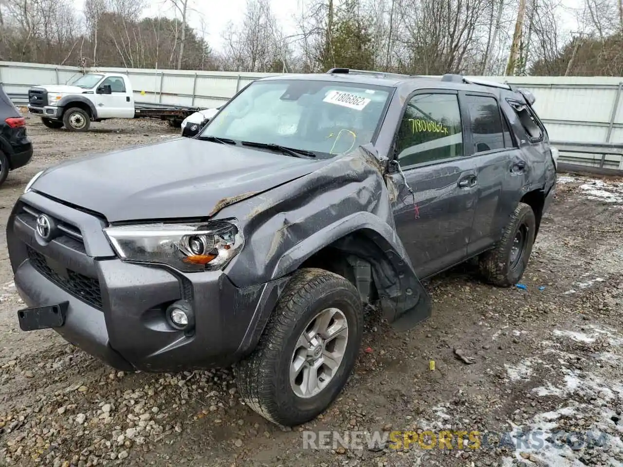 1 Photograph of a damaged car JTEMU5JR3M5917342 TOYOTA 4RUNNER 2021