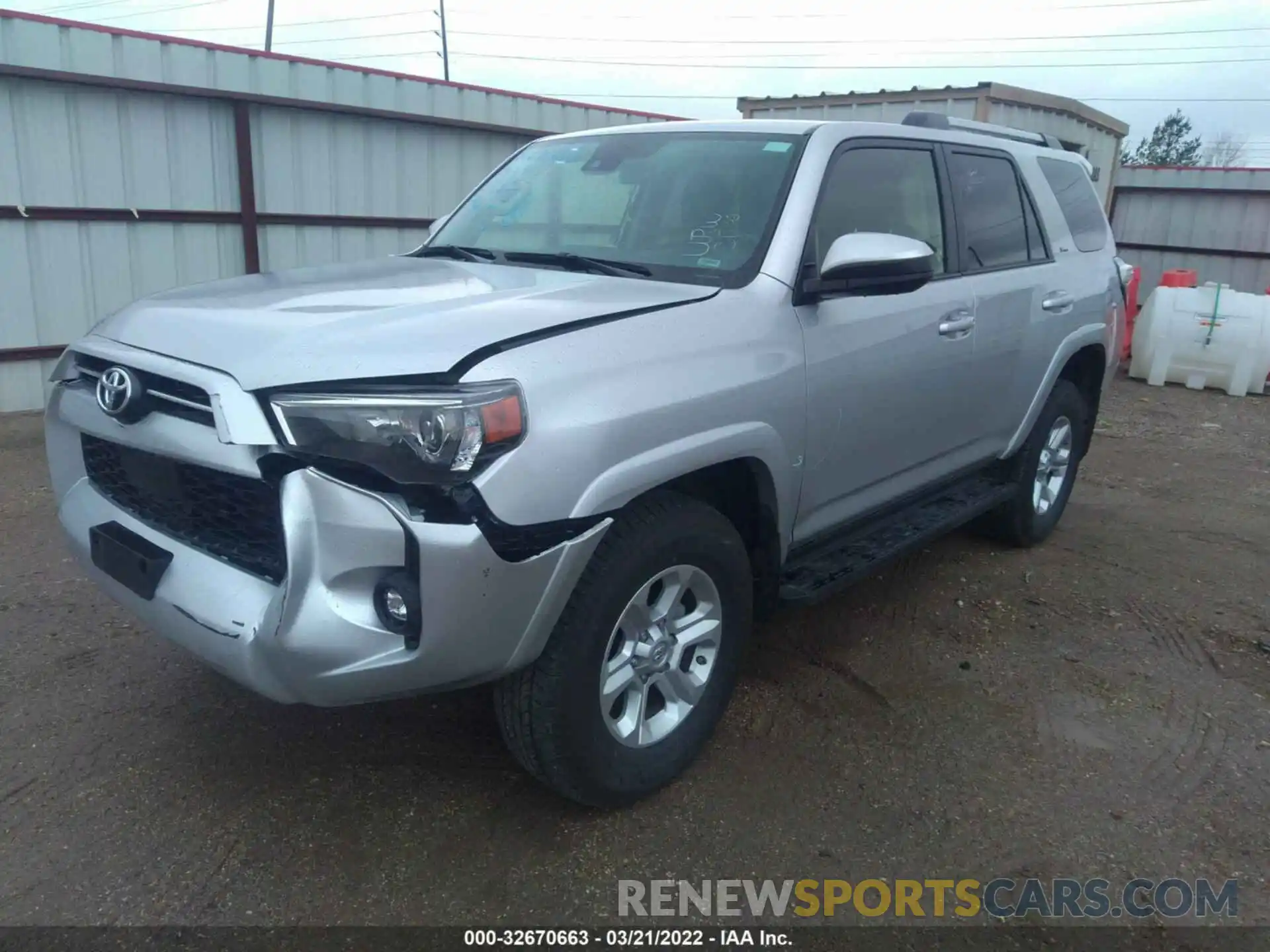 2 Photograph of a damaged car JTEMU5JR3M5937283 TOYOTA 4RUNNER 2021