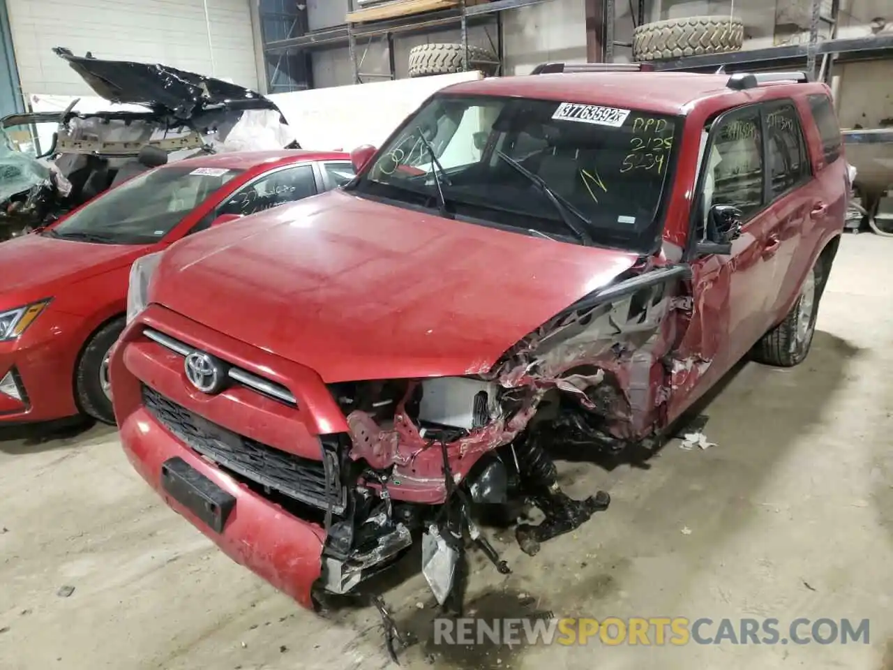 2 Photograph of a damaged car JTEMU5JR7M5855234 TOYOTA 4RUNNER 2021