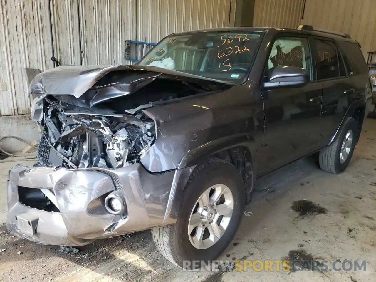 2 Photograph of a damaged car JTEMU5JR7M5904142 TOYOTA 4RUNNER 2021