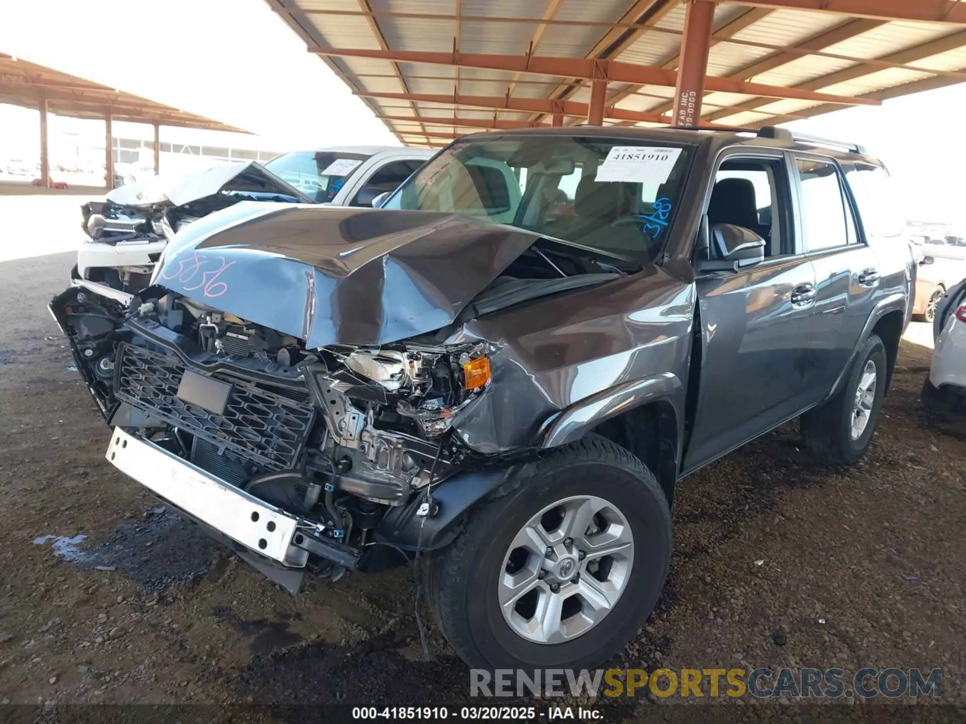 2 Photograph of a damaged car JTEMU5JR7M5963062 TOYOTA 4RUNNER 2021