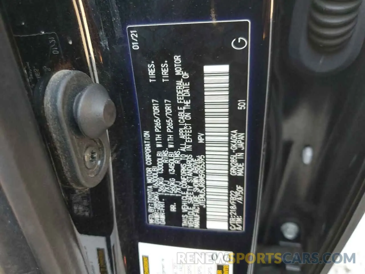 13 Photograph of a damaged car JTEMU5JR8M5905395 TOYOTA 4RUNNER 2021