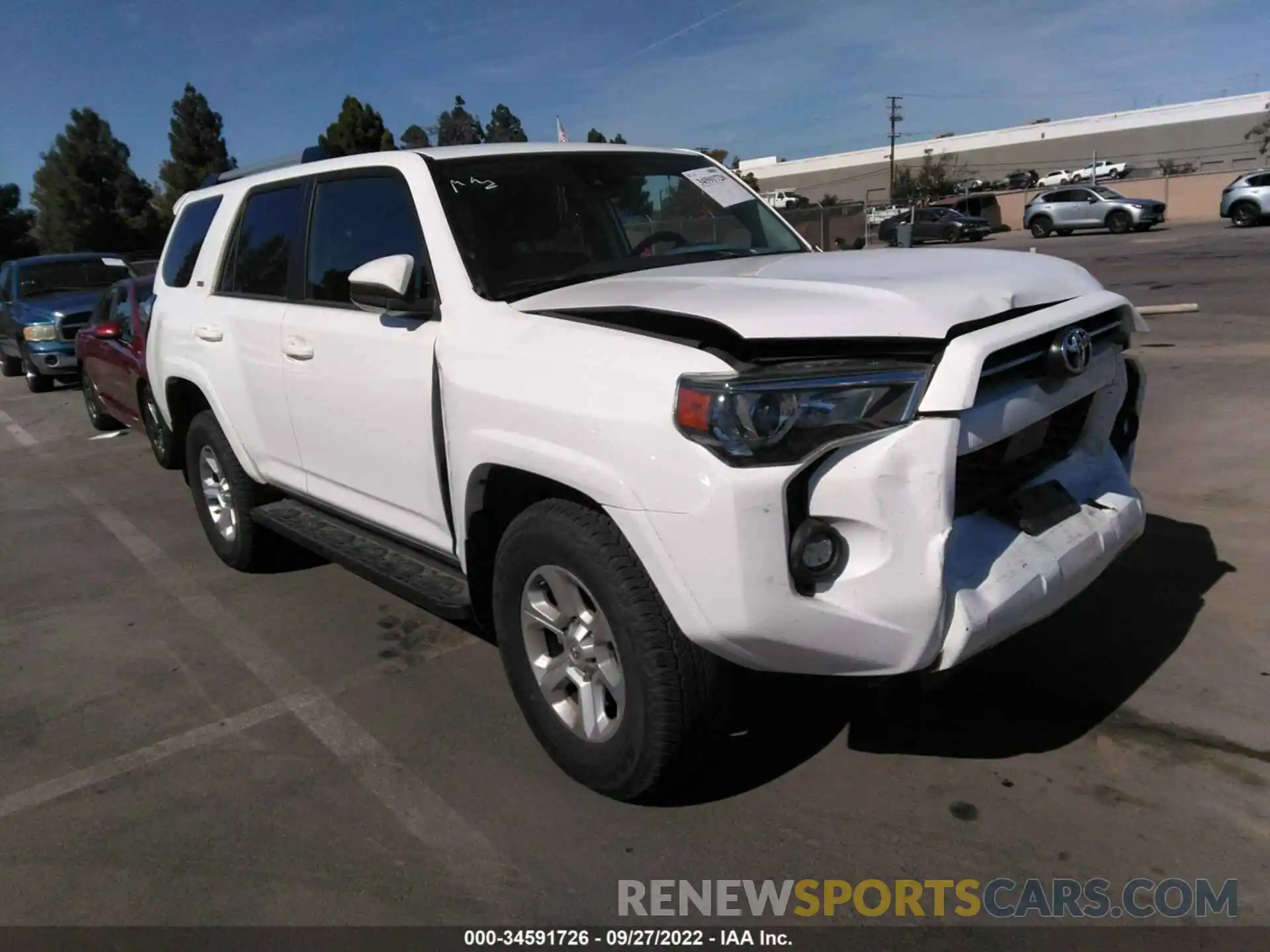 1 Photograph of a damaged car JTEMU5JR8M5942107 TOYOTA 4RUNNER 2021