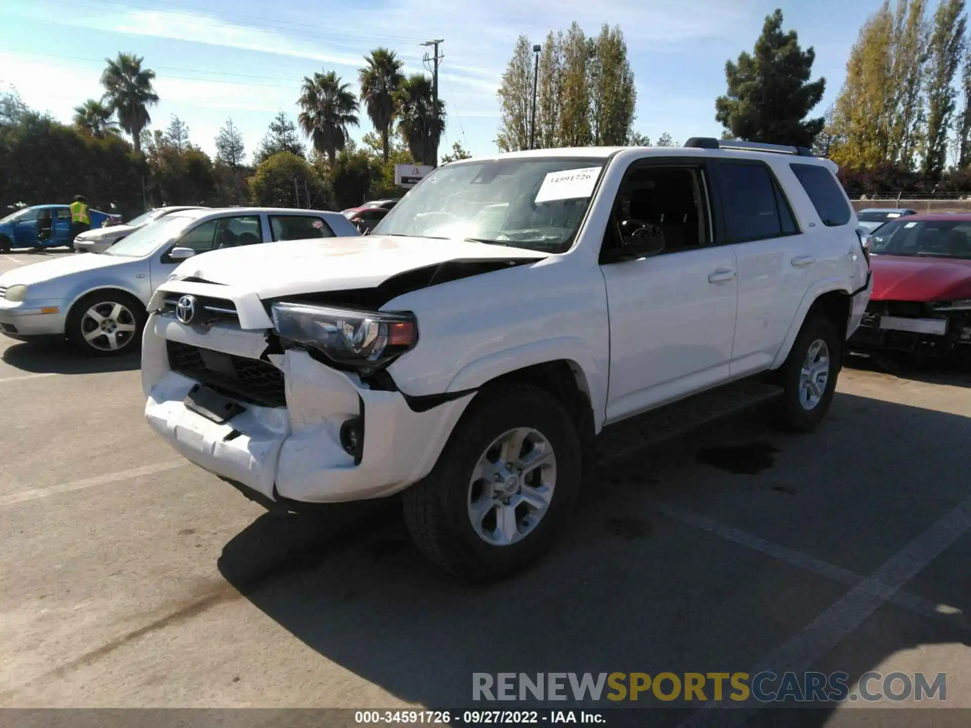 2 Photograph of a damaged car JTEMU5JR8M5942107 TOYOTA 4RUNNER 2021